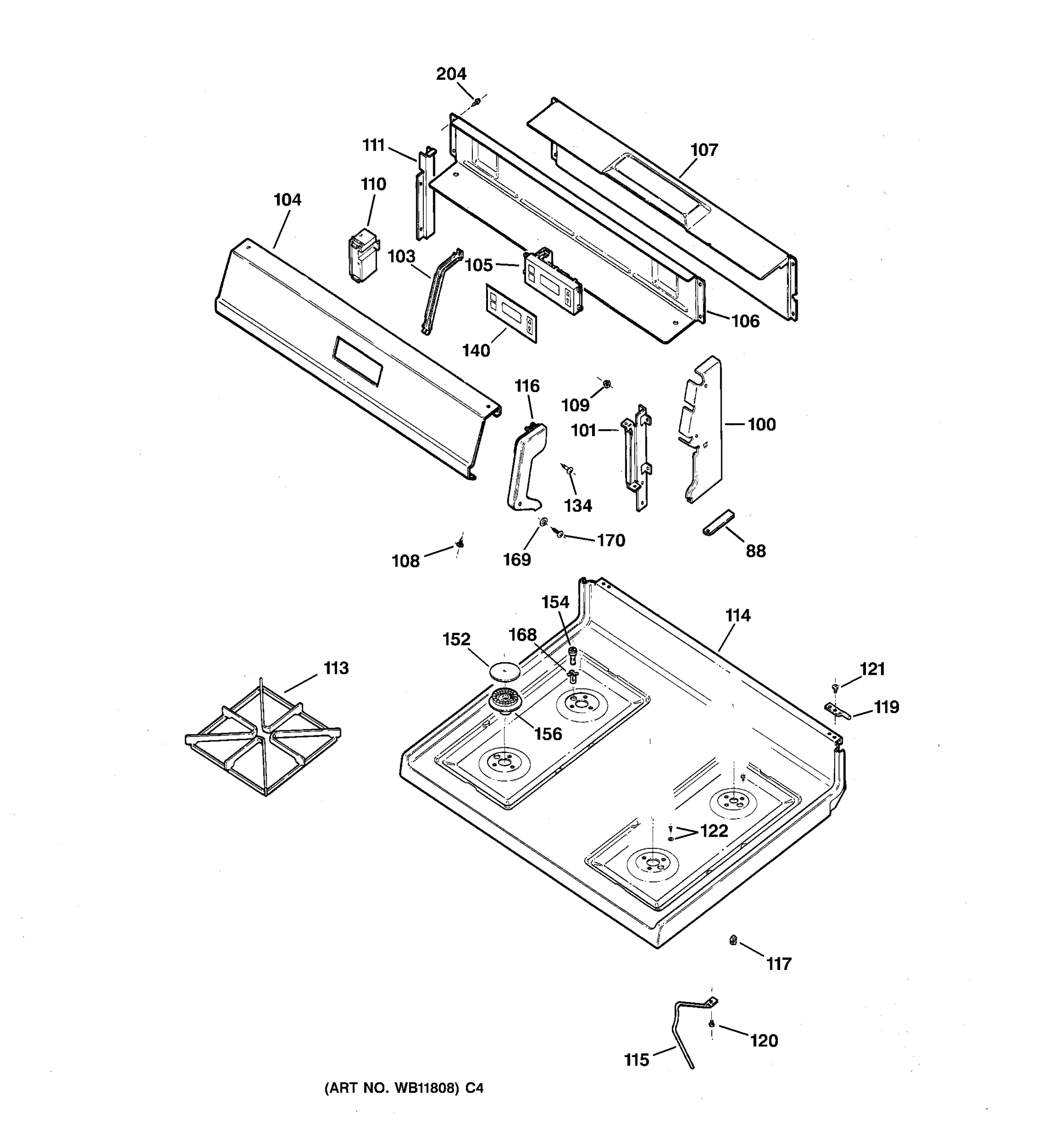 CONTROL PANEL & COOKTOP