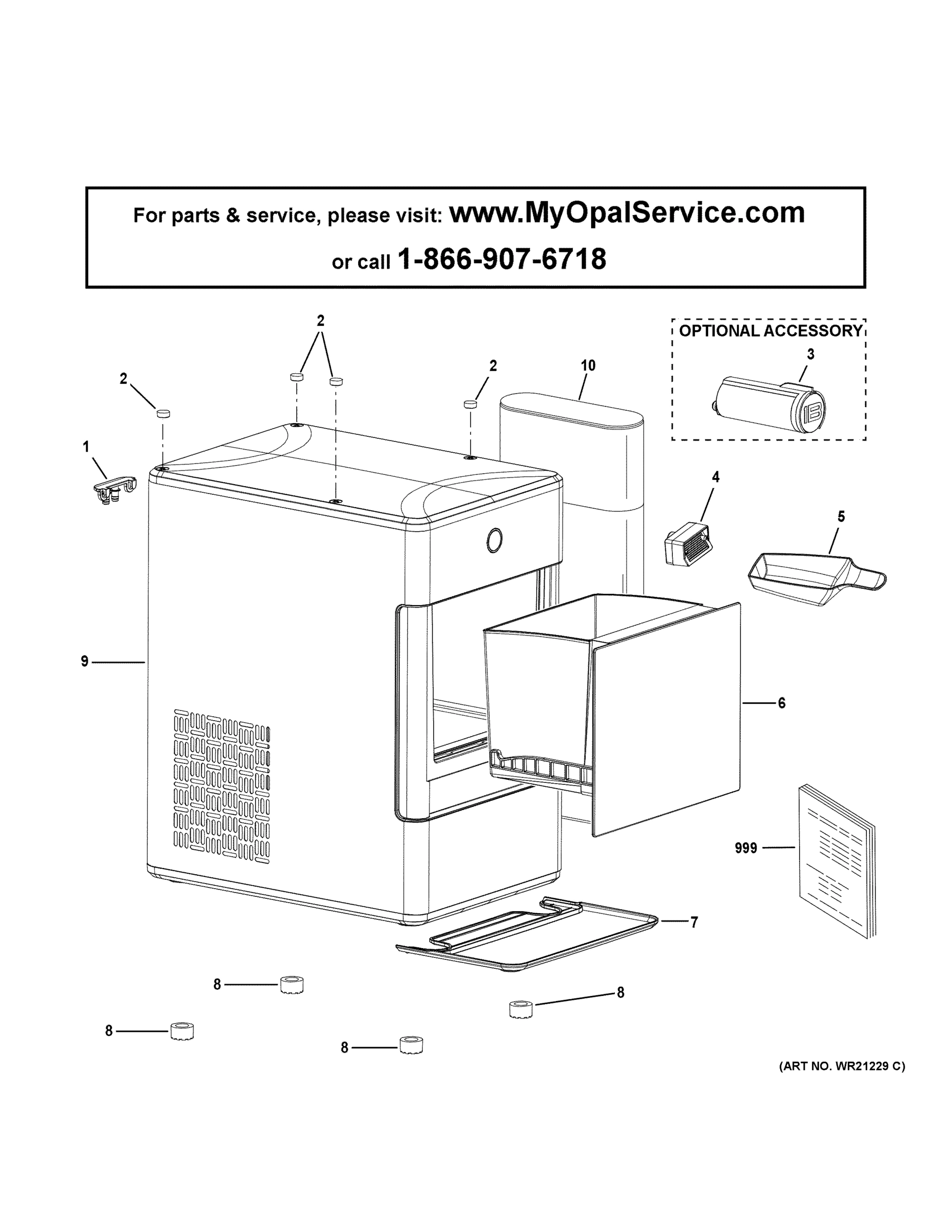 icejetオーダーページ GE OPAL01GEN1KT Refrigerator Parts List | Part Advantage