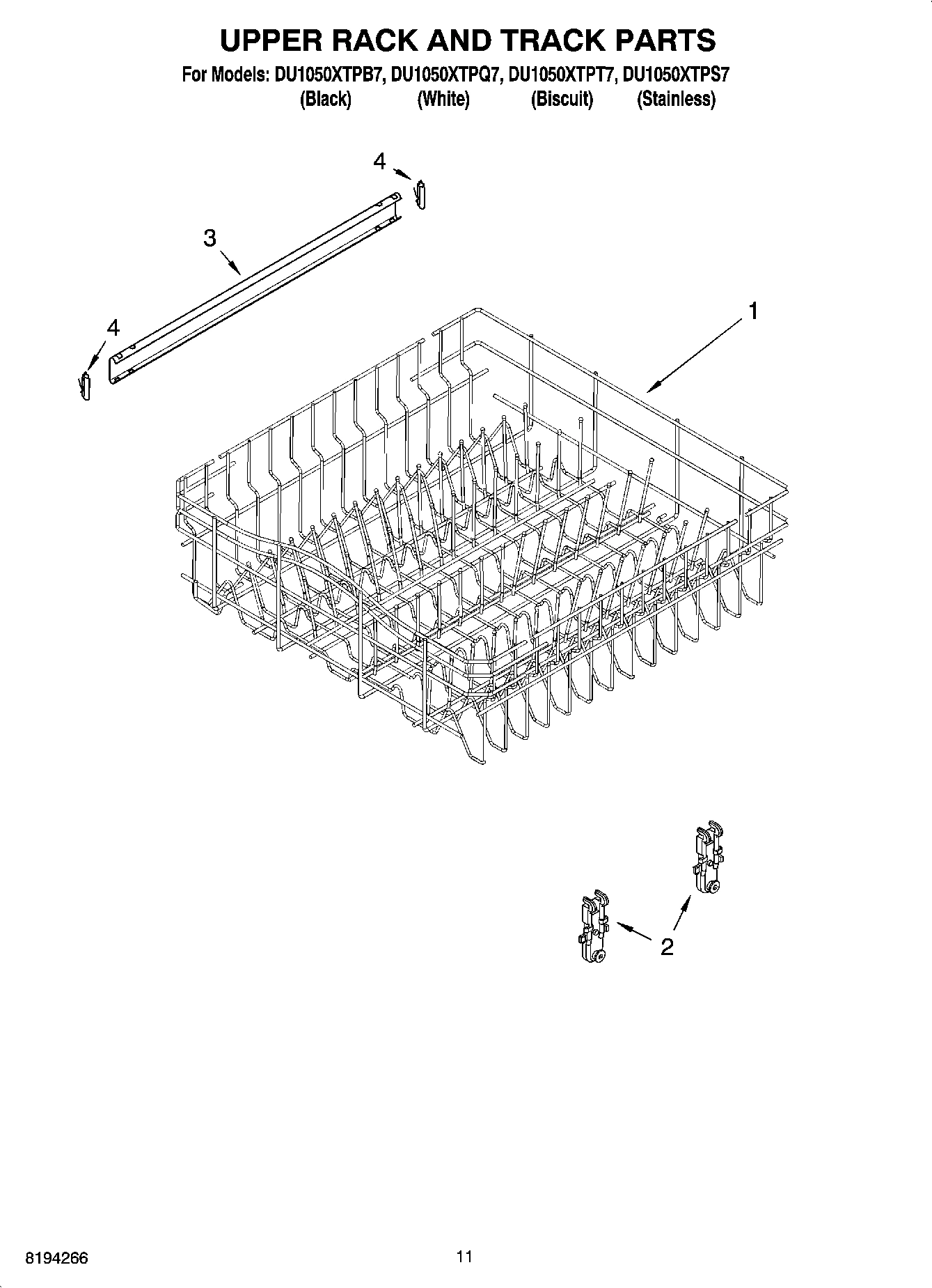 09 - UPPER RACK AND TRACK PARTS