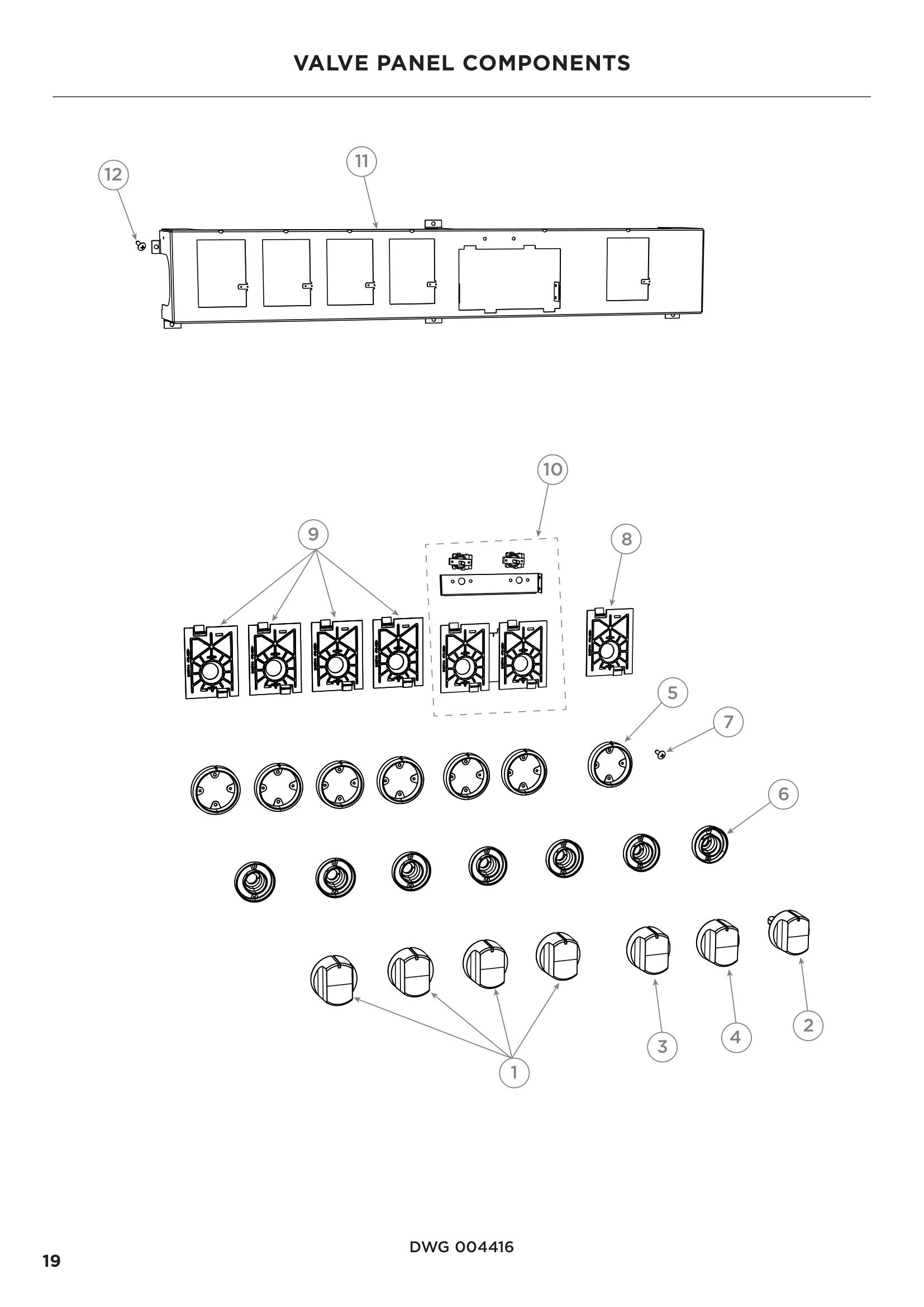 VALVE PANEL COMPONENTS
