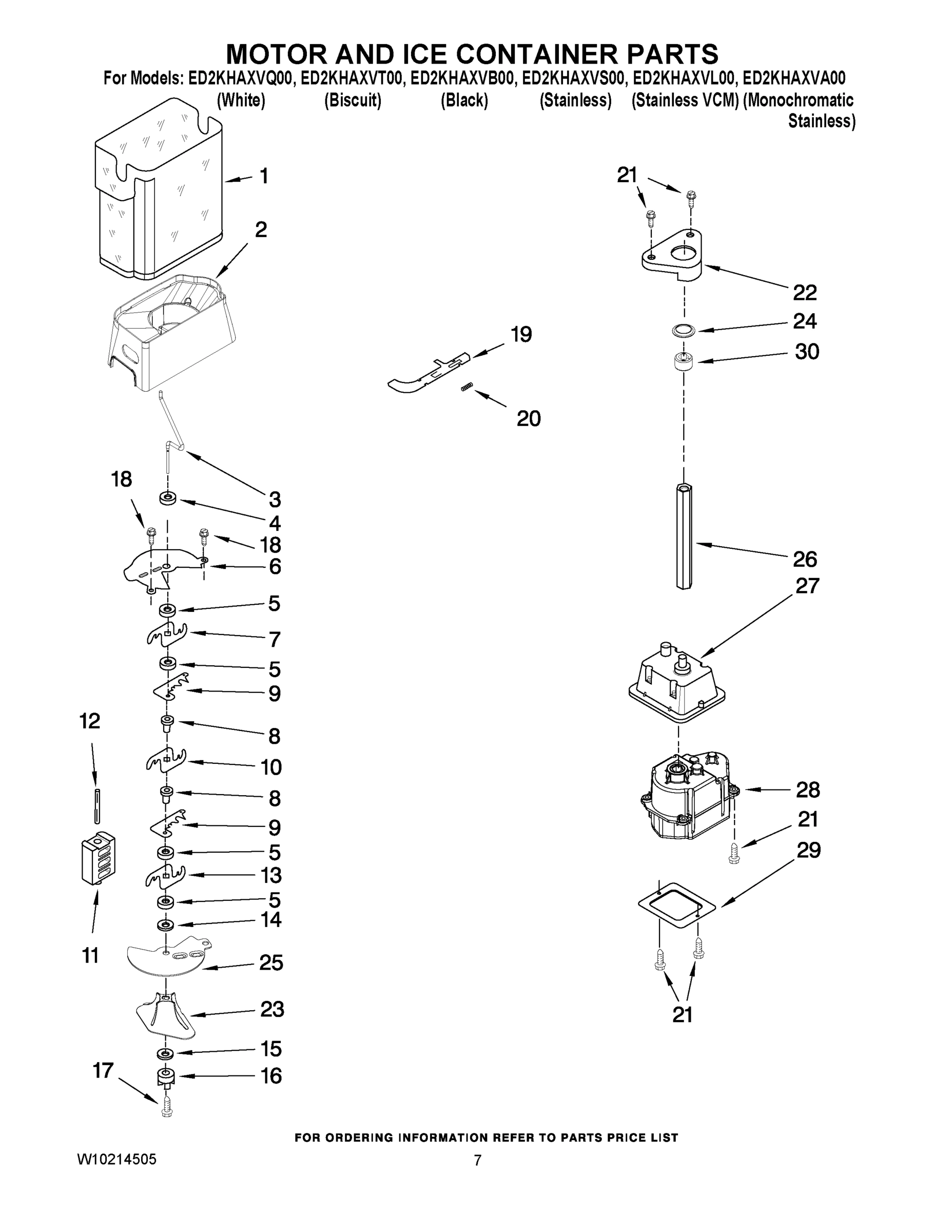 05 - MOTOR AND ICE CONTAINER PARTS