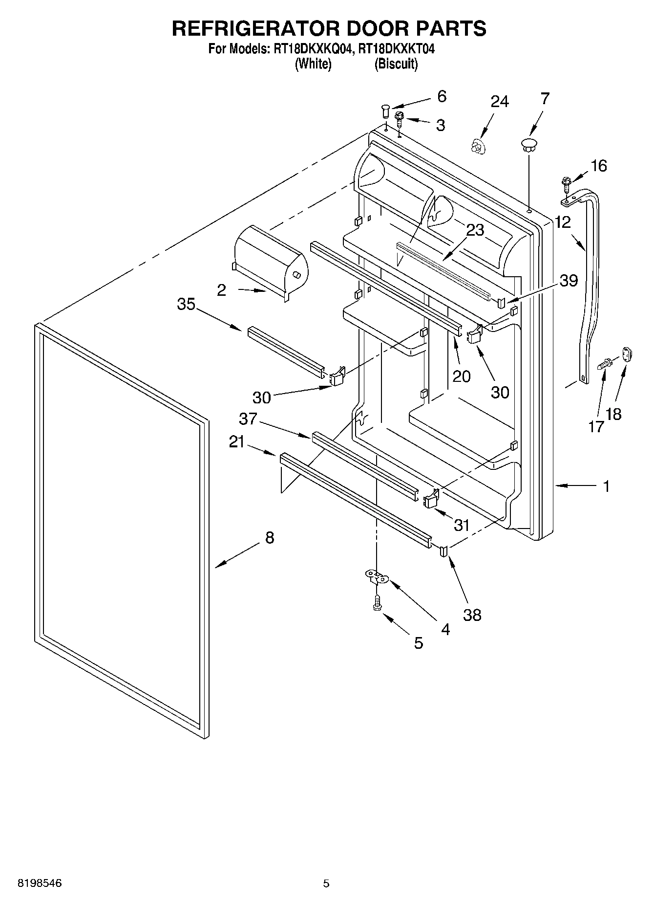04 - REFRIGERATOR DOOR PARTS