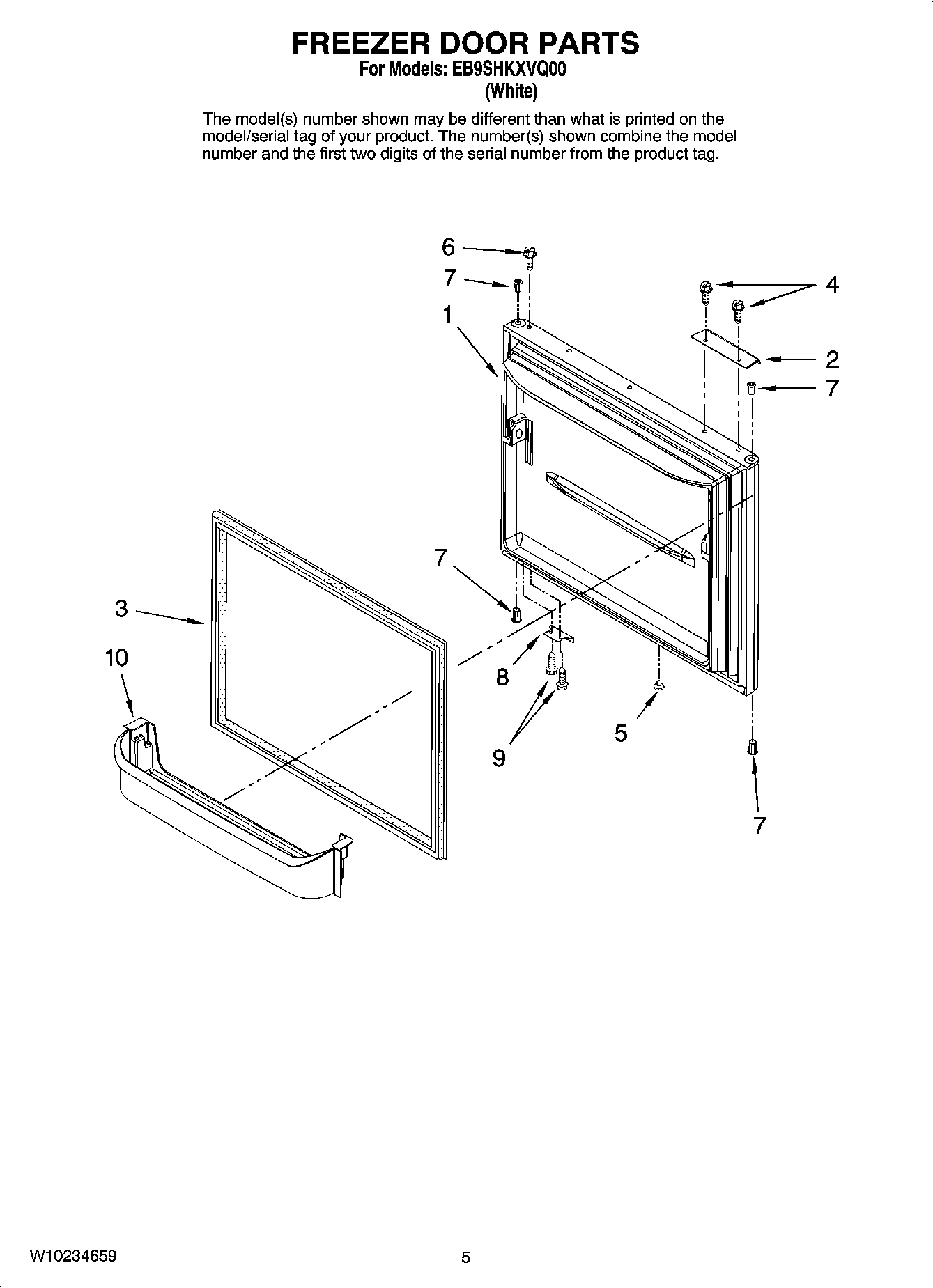 03 - FREEZER DOOR PARTS