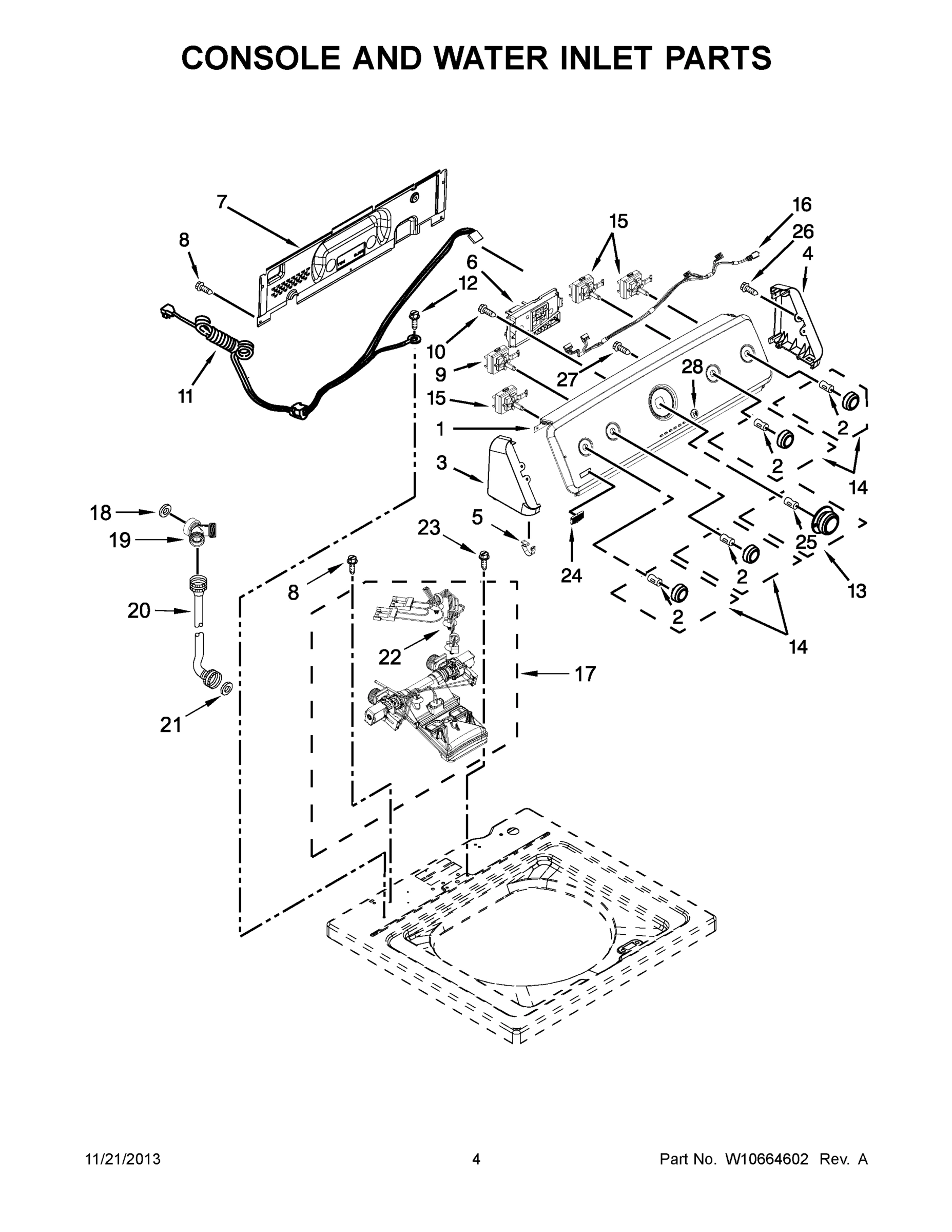 03 - CONSOLE AND WATER INLET PARTS