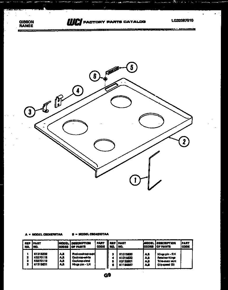 05 - COOKTOP PARTS