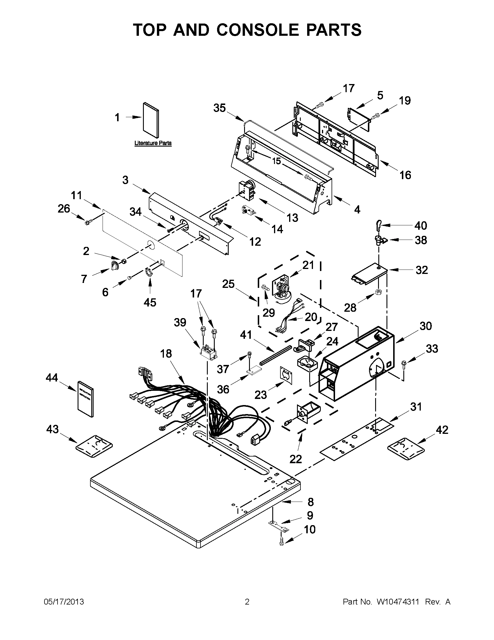 01 - TOP AND CONSOLE PARTS