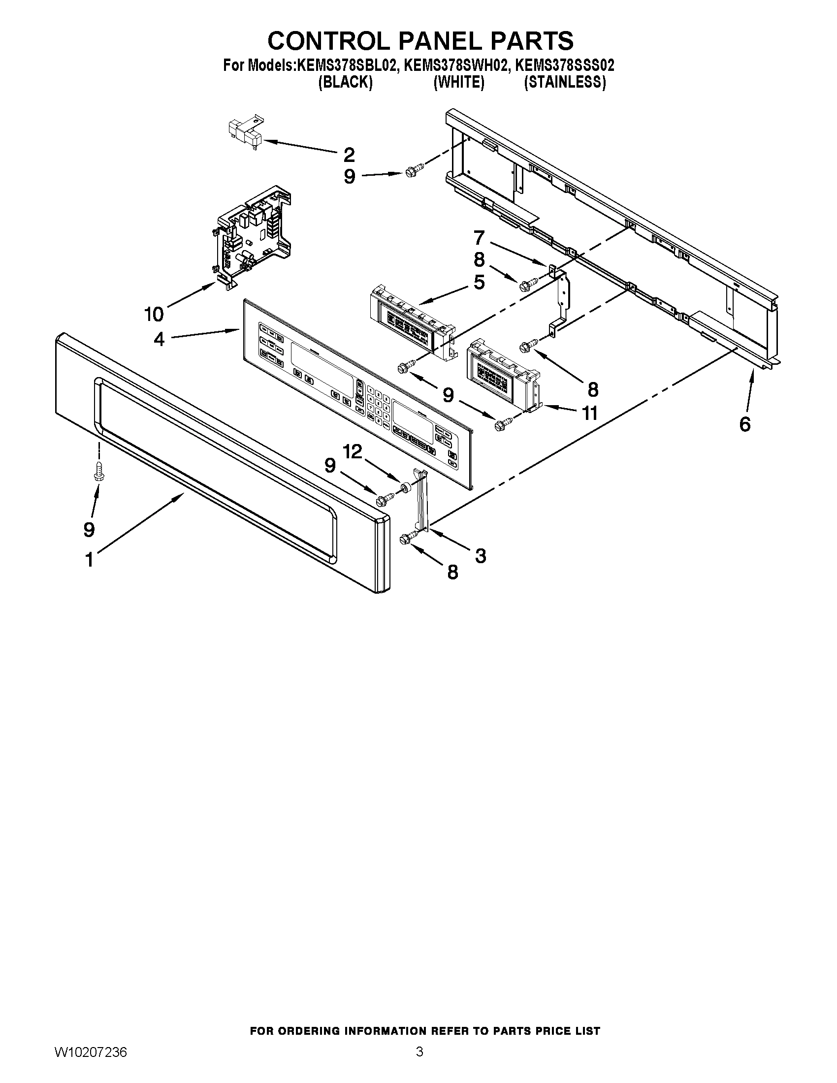 02 - CONTROL PANEL PARTS