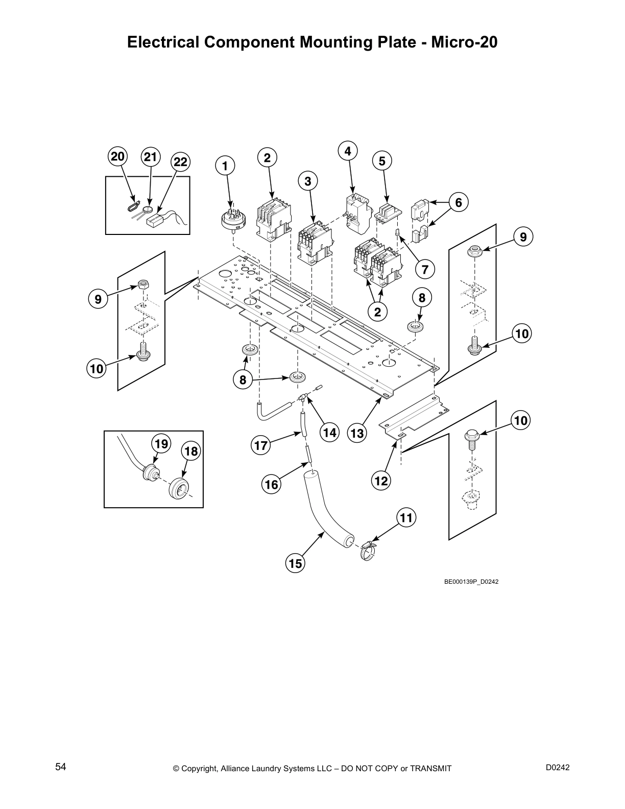 Electrical Component Mounting Plate - Micro-20