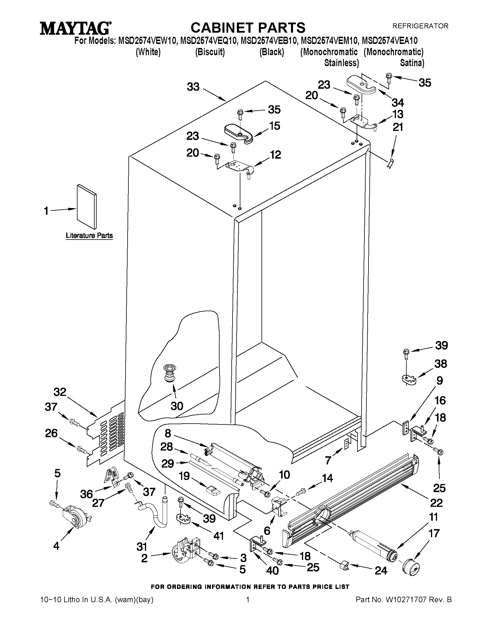 01 - CABINET PARTS