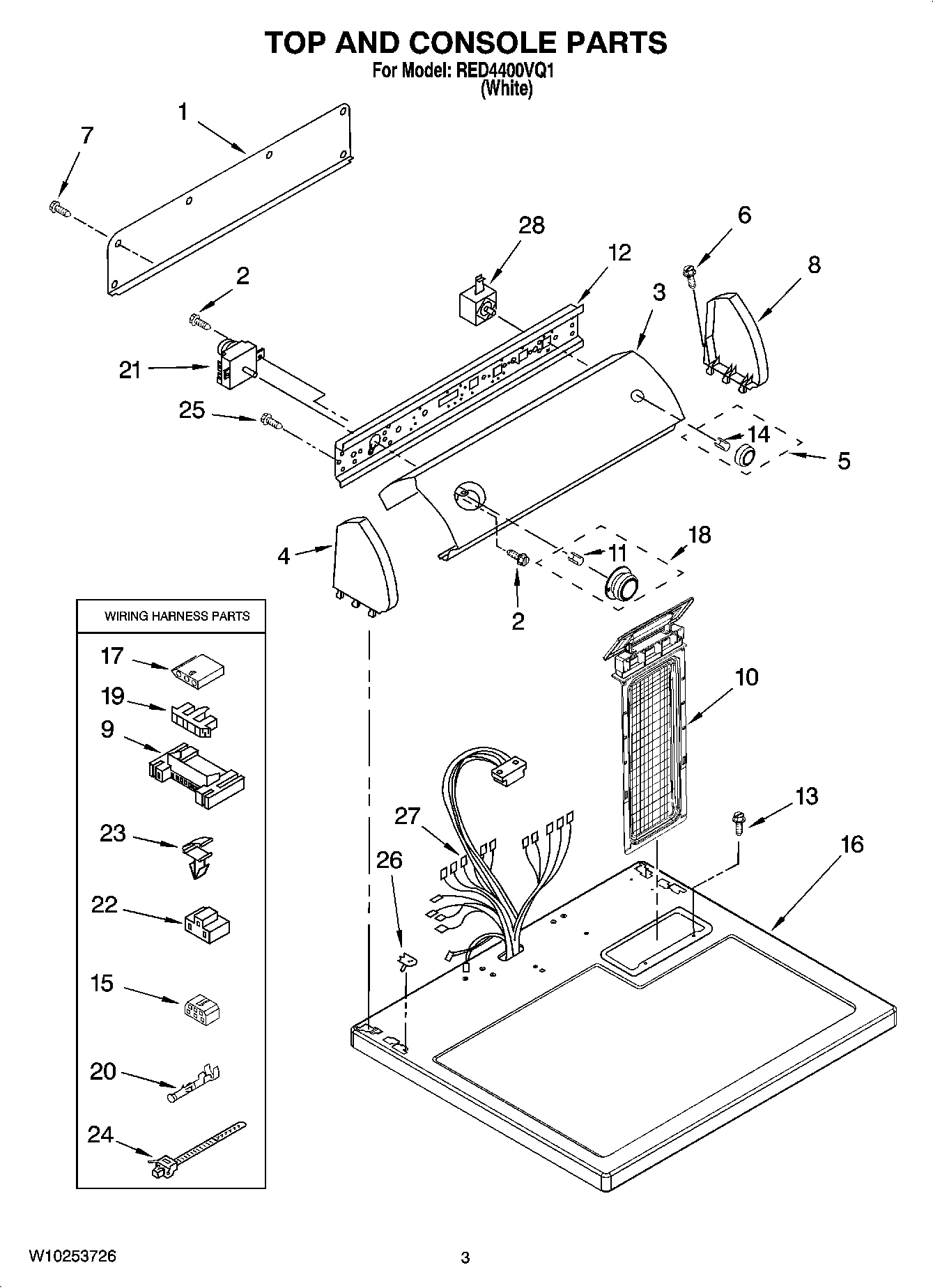02 - TOP AND CONSOLE PARTS