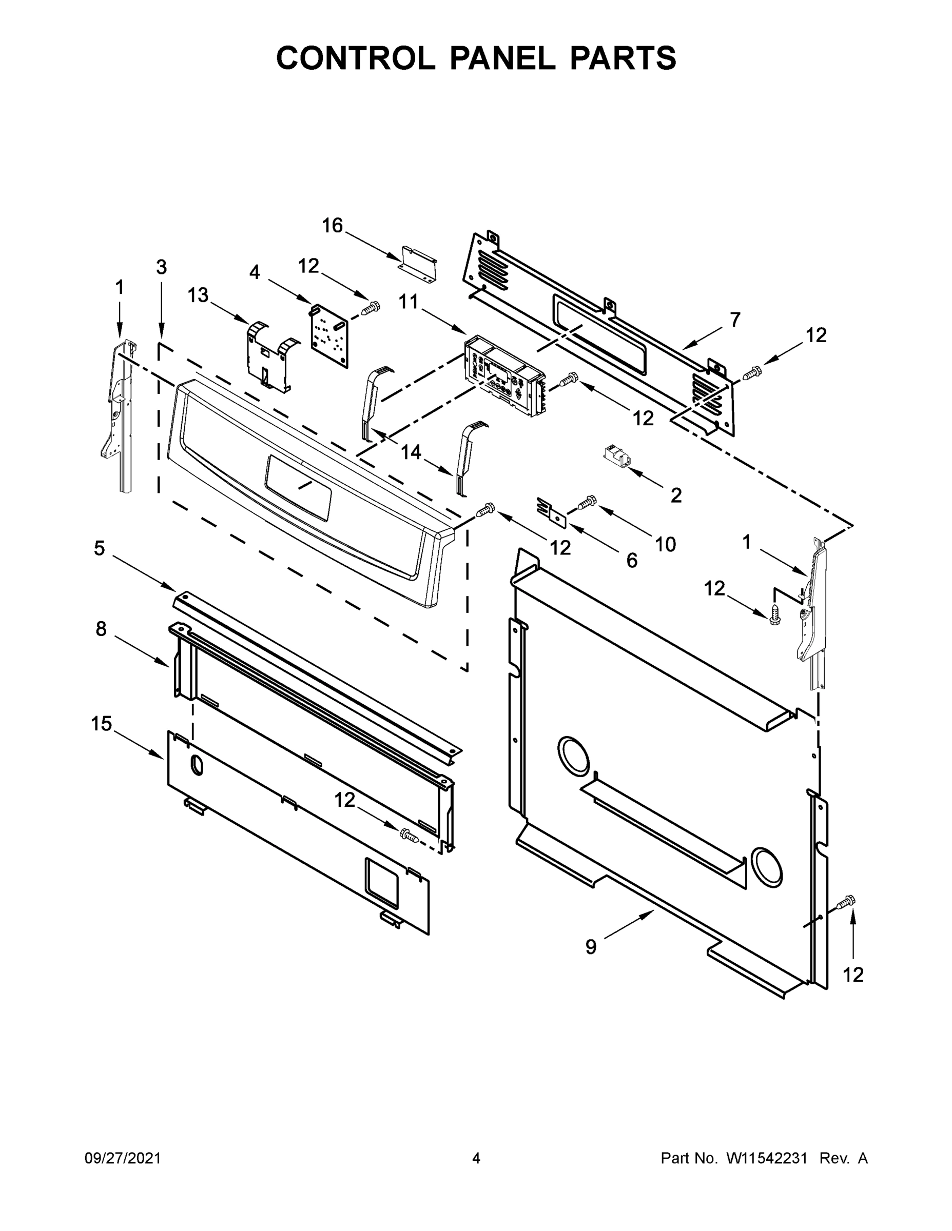 03 - CONTROL PANEL PARTS