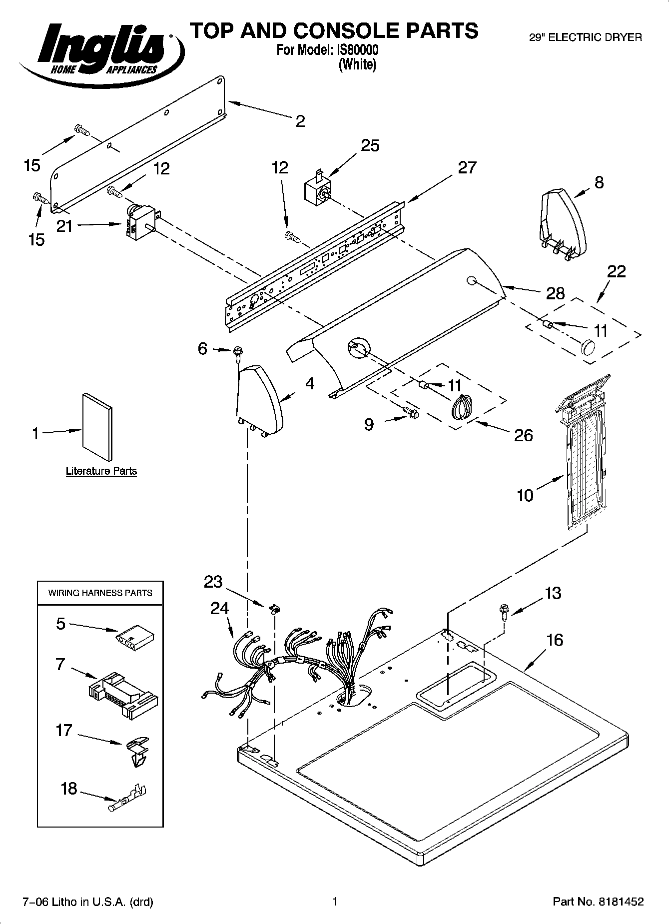 01 - TOP AND CONSOLE PARTS