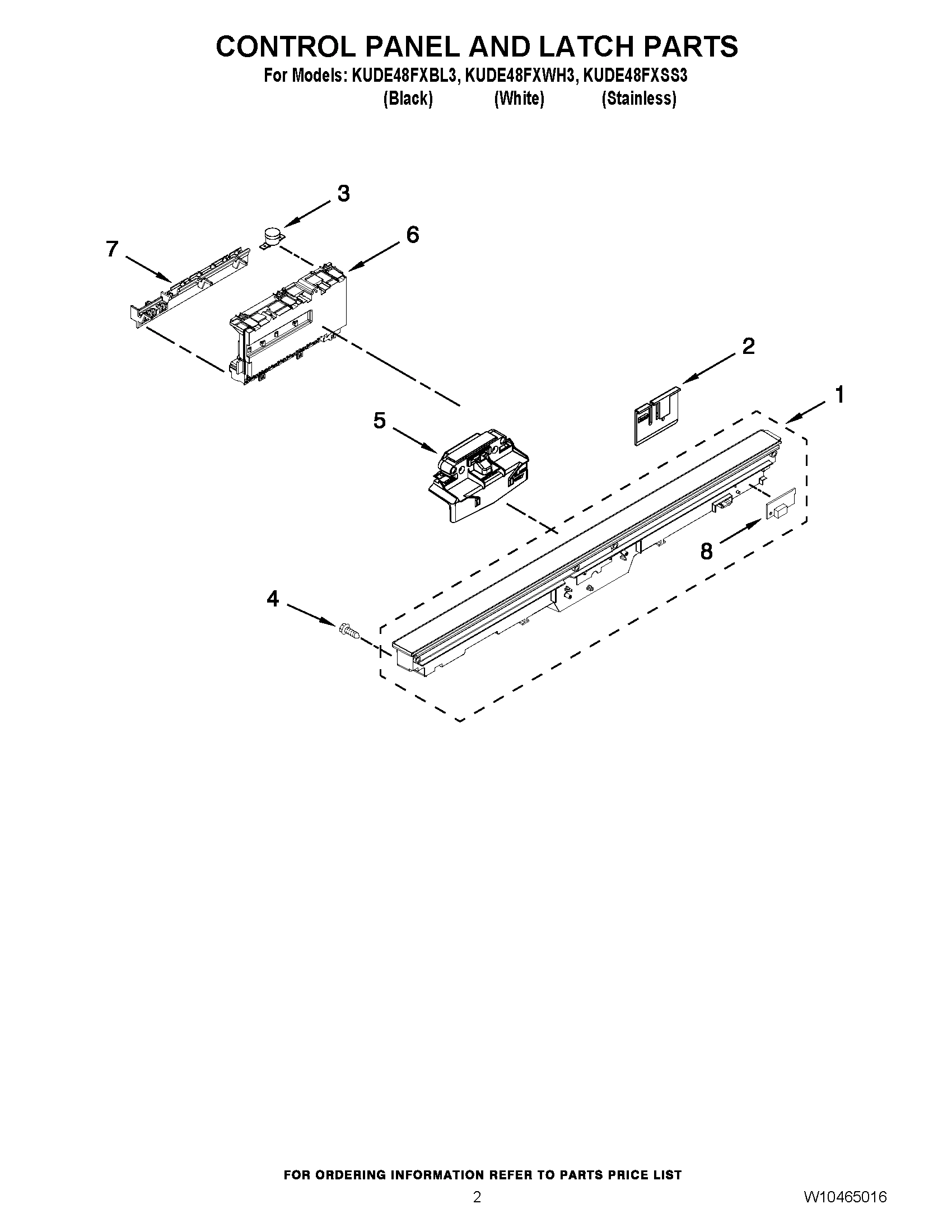 02 - CONTROL PANEL AND LATCH PARTS