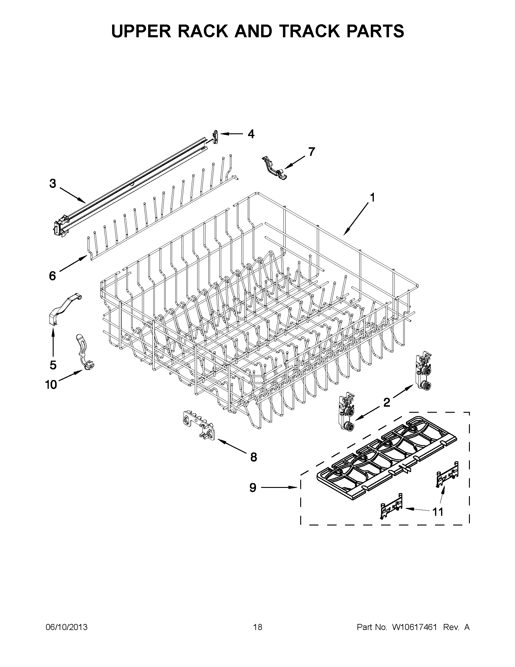 09 - UPPER RACK AND TRACK PARTS