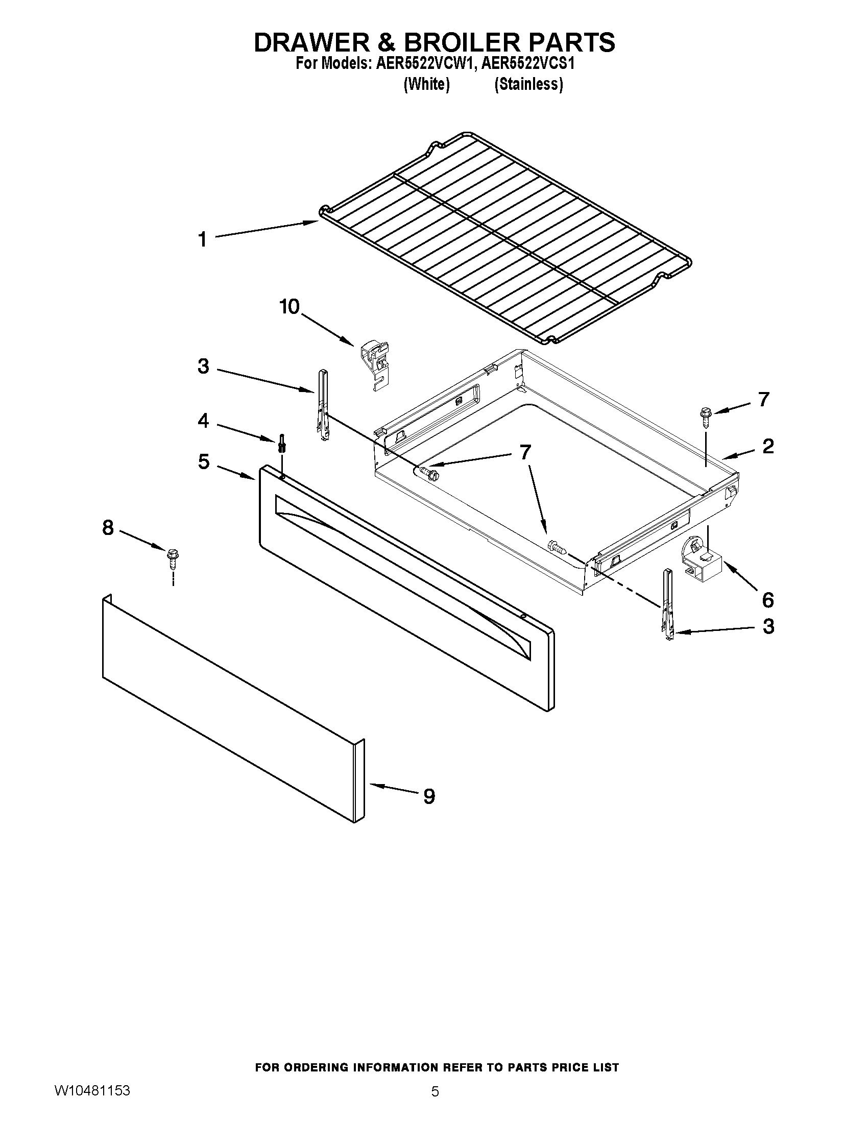 04 - DRAWER & BROILER PARTS