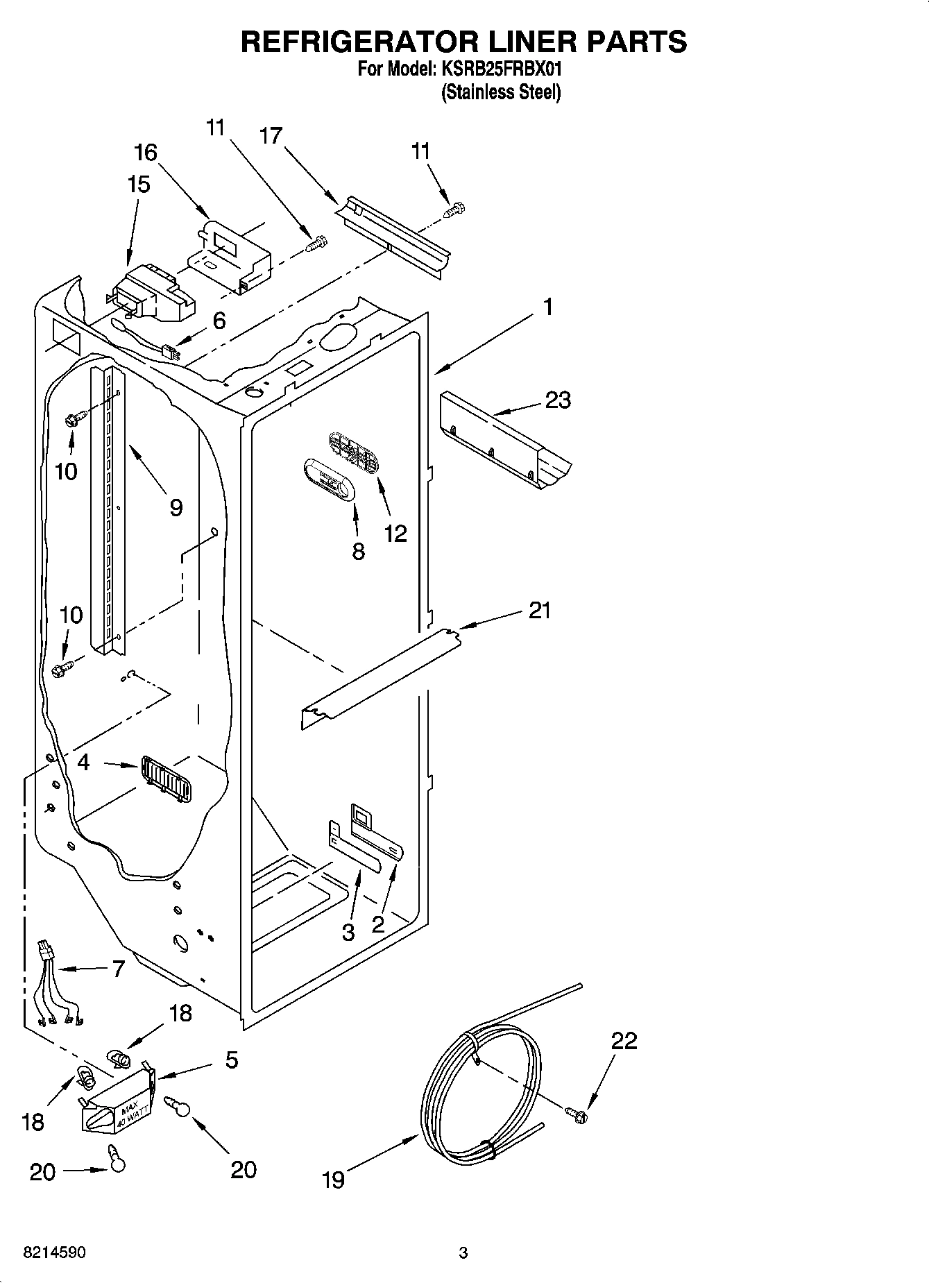 02 - REFRIGERATOR LINER PARTS