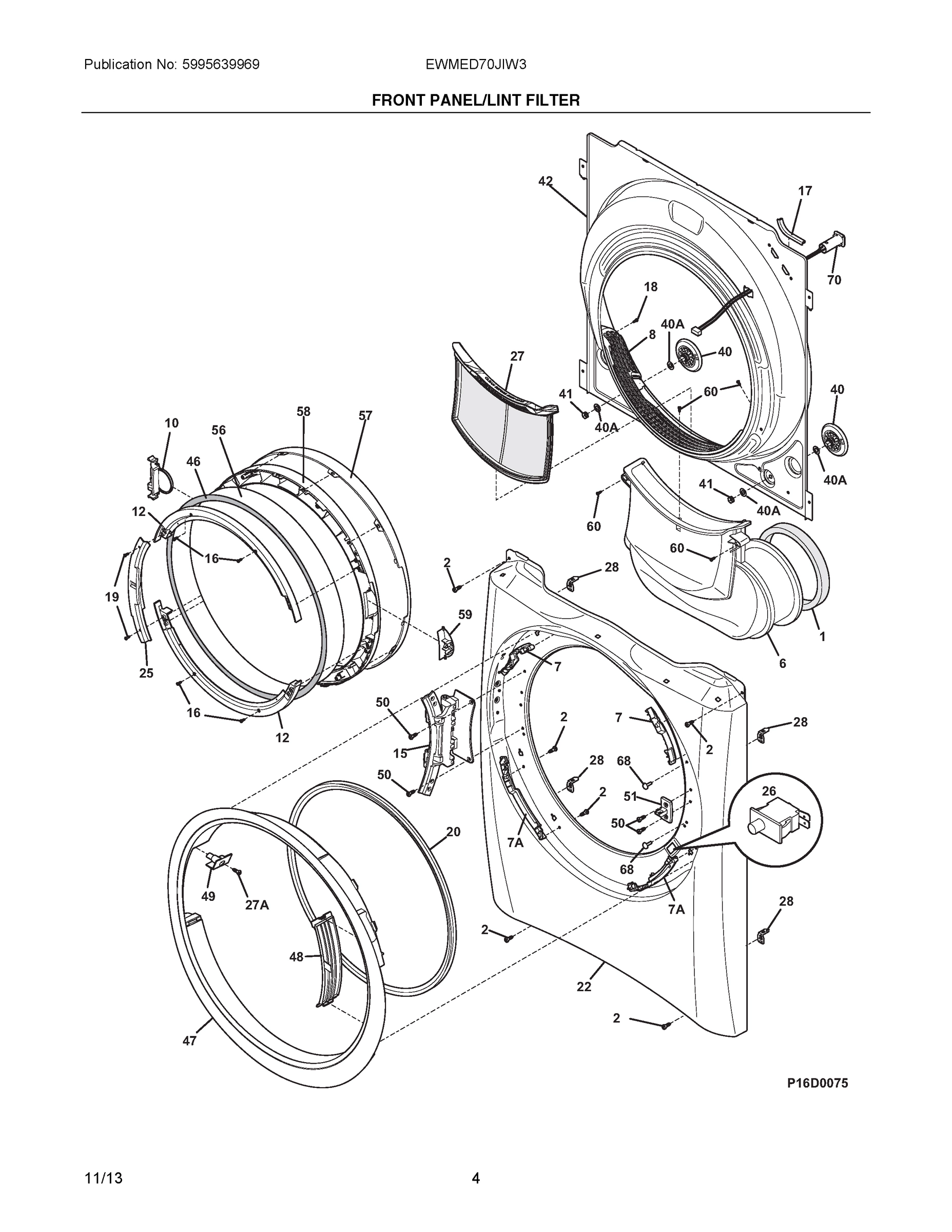 03 - FRONT PANEL/LINT FILTER