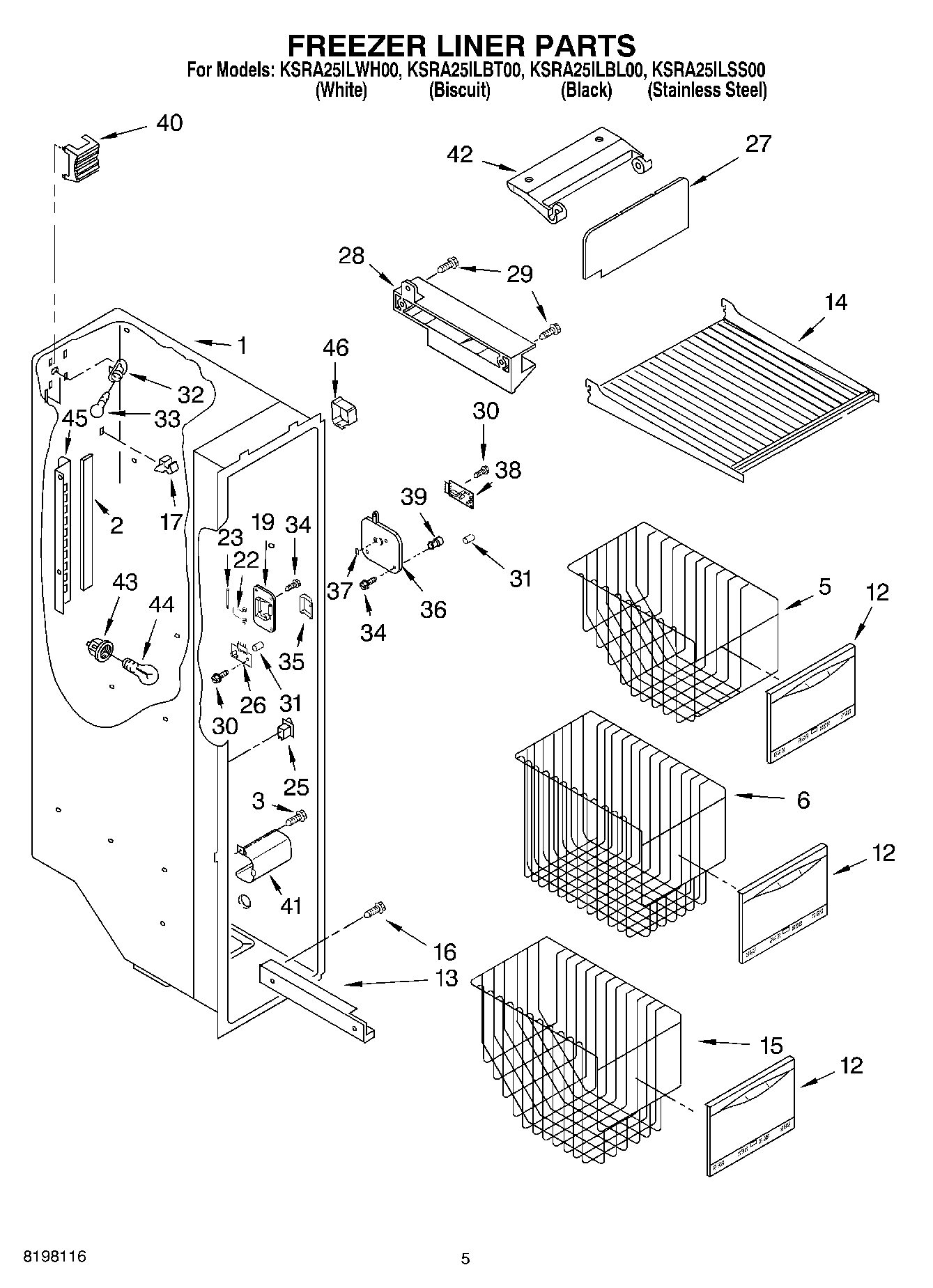 04 - FREEZER LINER PARTS