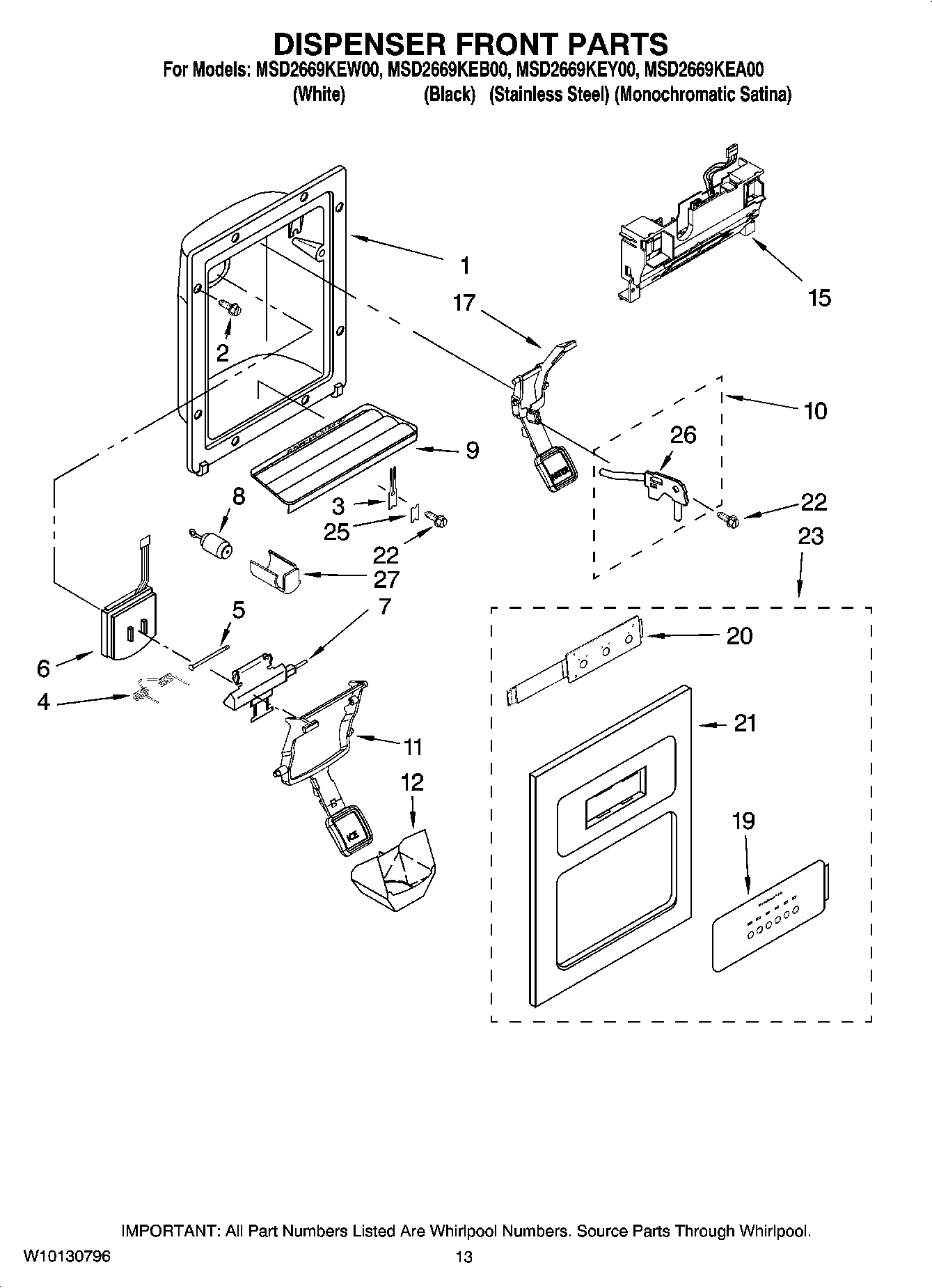 08 - DISPENSER FRONT PARTS