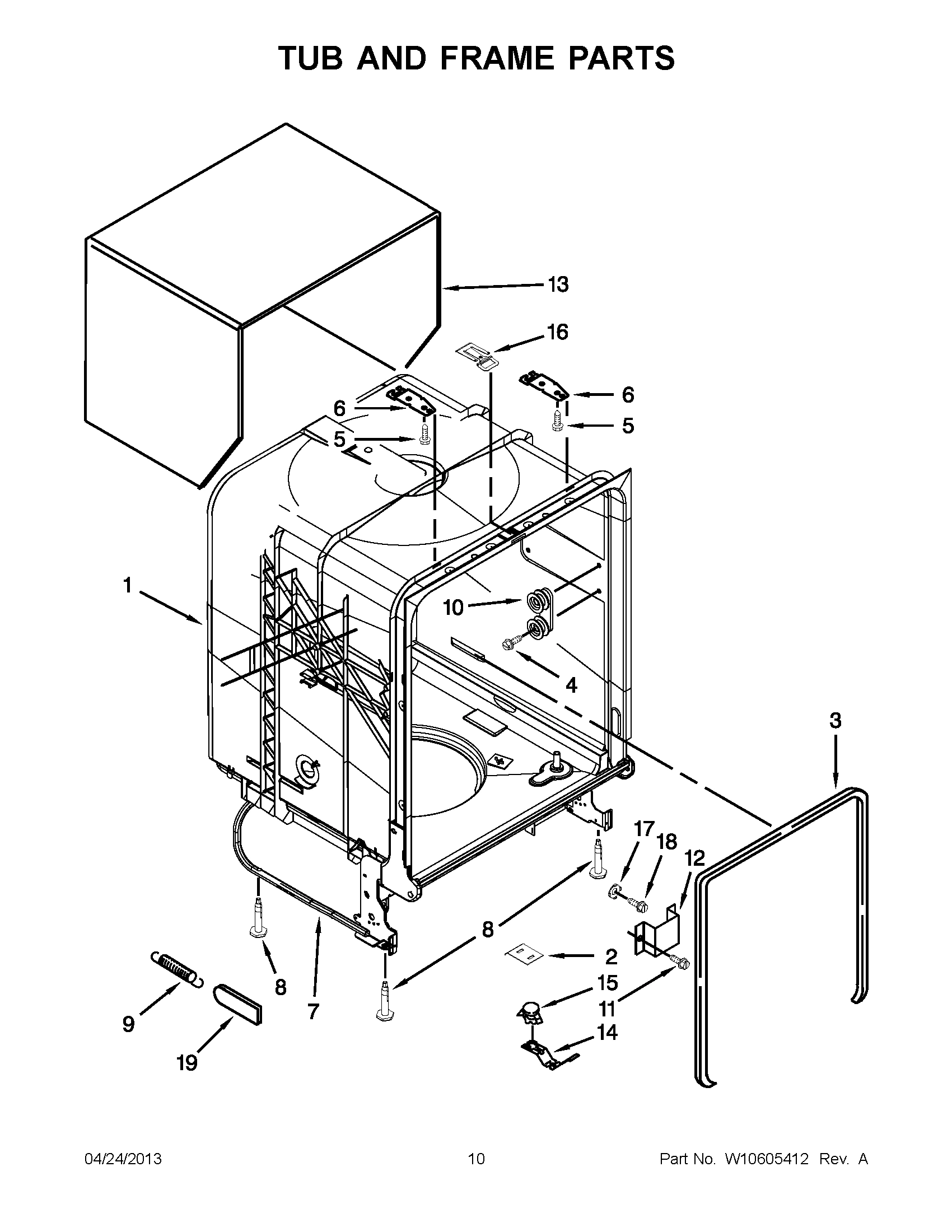 05 - TUB AND FRAME PARTS