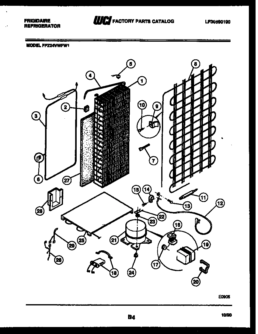 10 - SYSTEM AND AUTOMATIC DEFROST PARTS