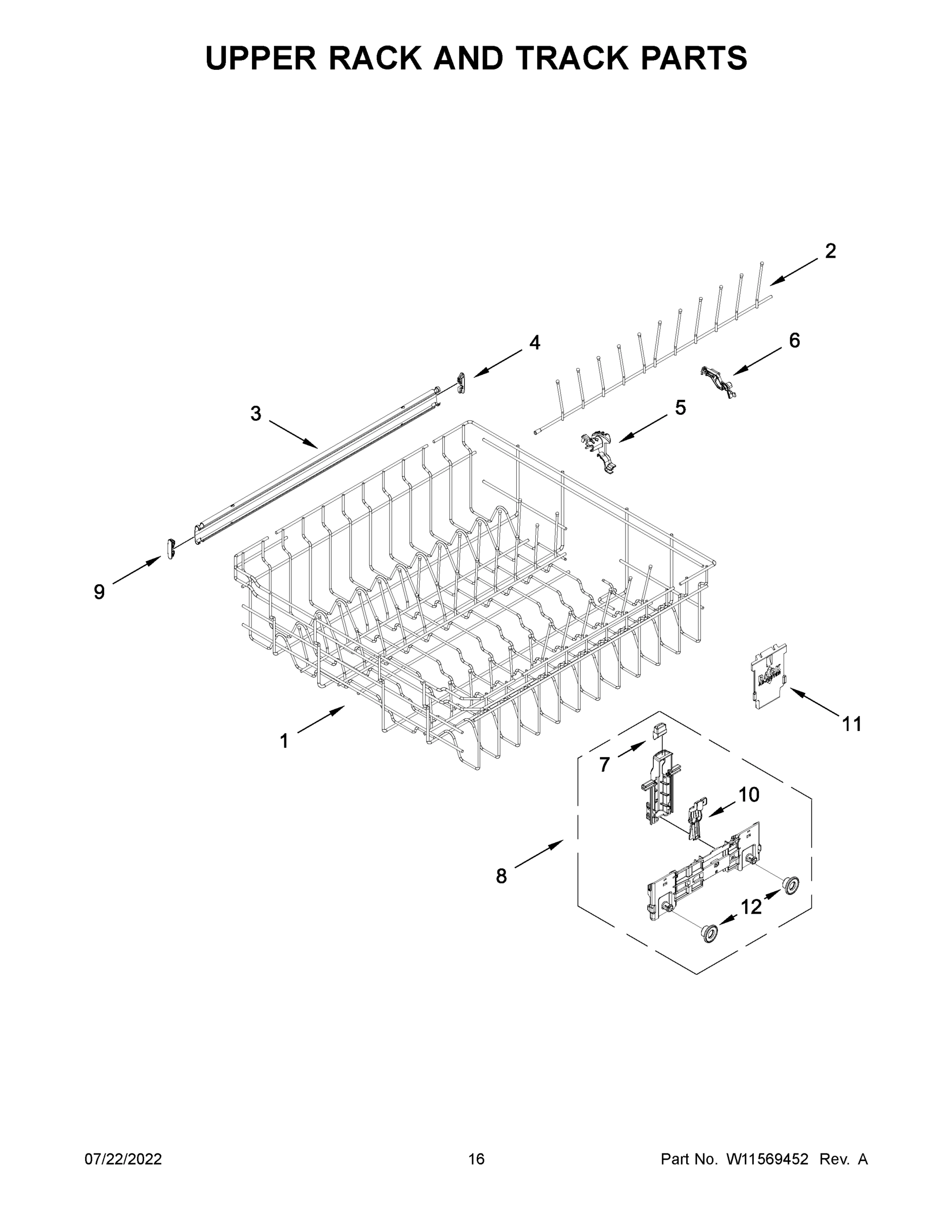 09 - UPPER RACK AND TRACK PARTS