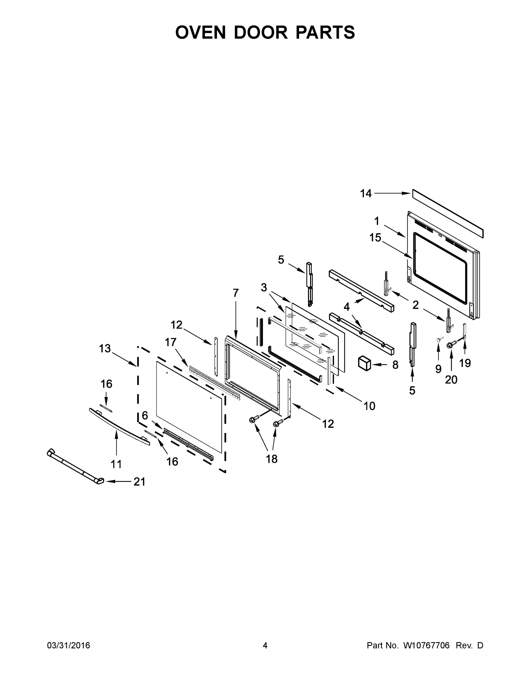 03 - OVEN DOOR PARTS