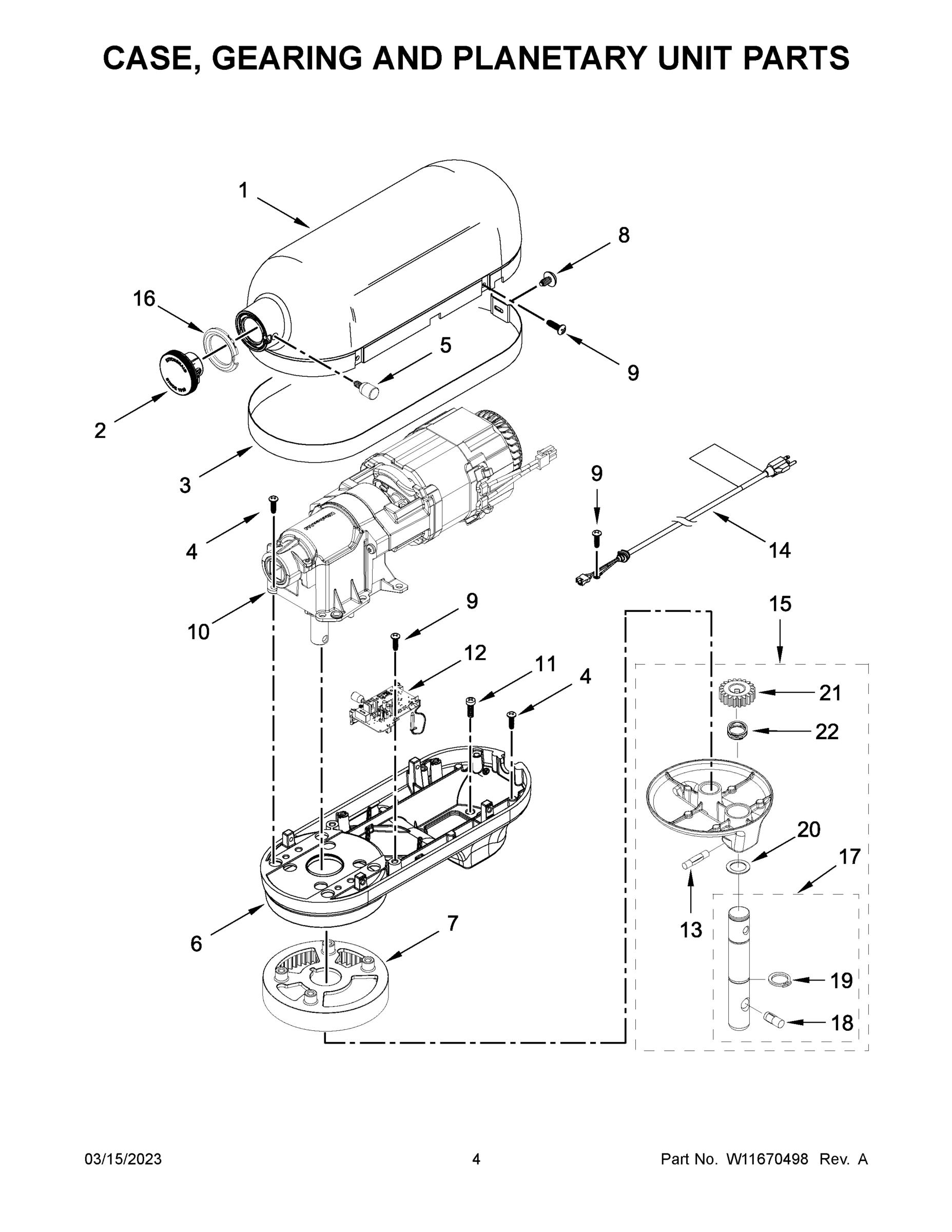 03 - CASE, GEARING AND PLANETARY UNIT PARTS