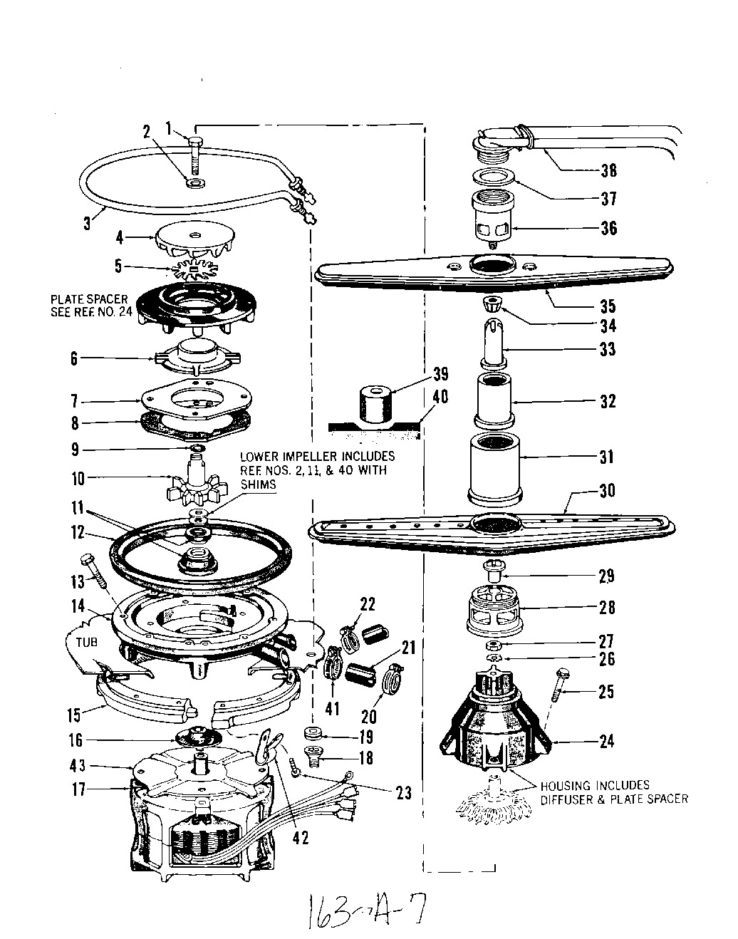 05 - MOTOR, HEATER AND SPRAY ARM