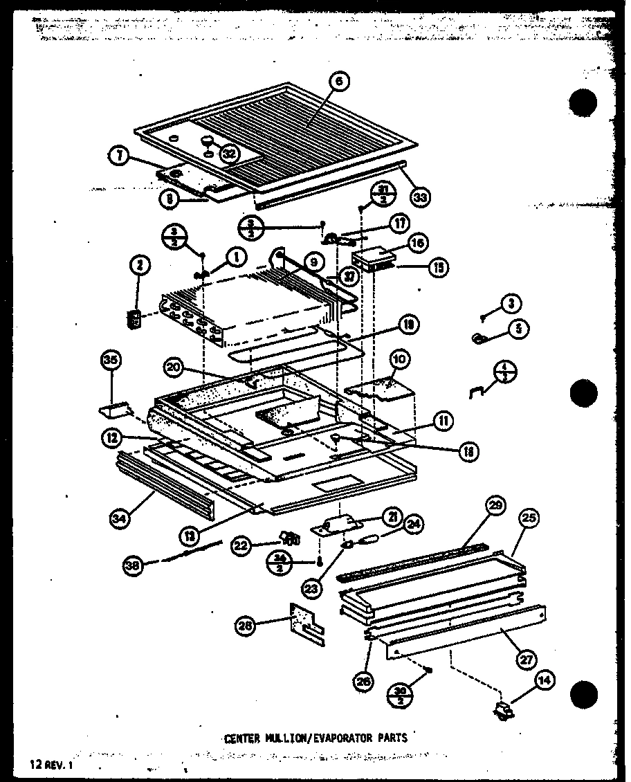 01 - CENTER MULLION/EVAP PARTS