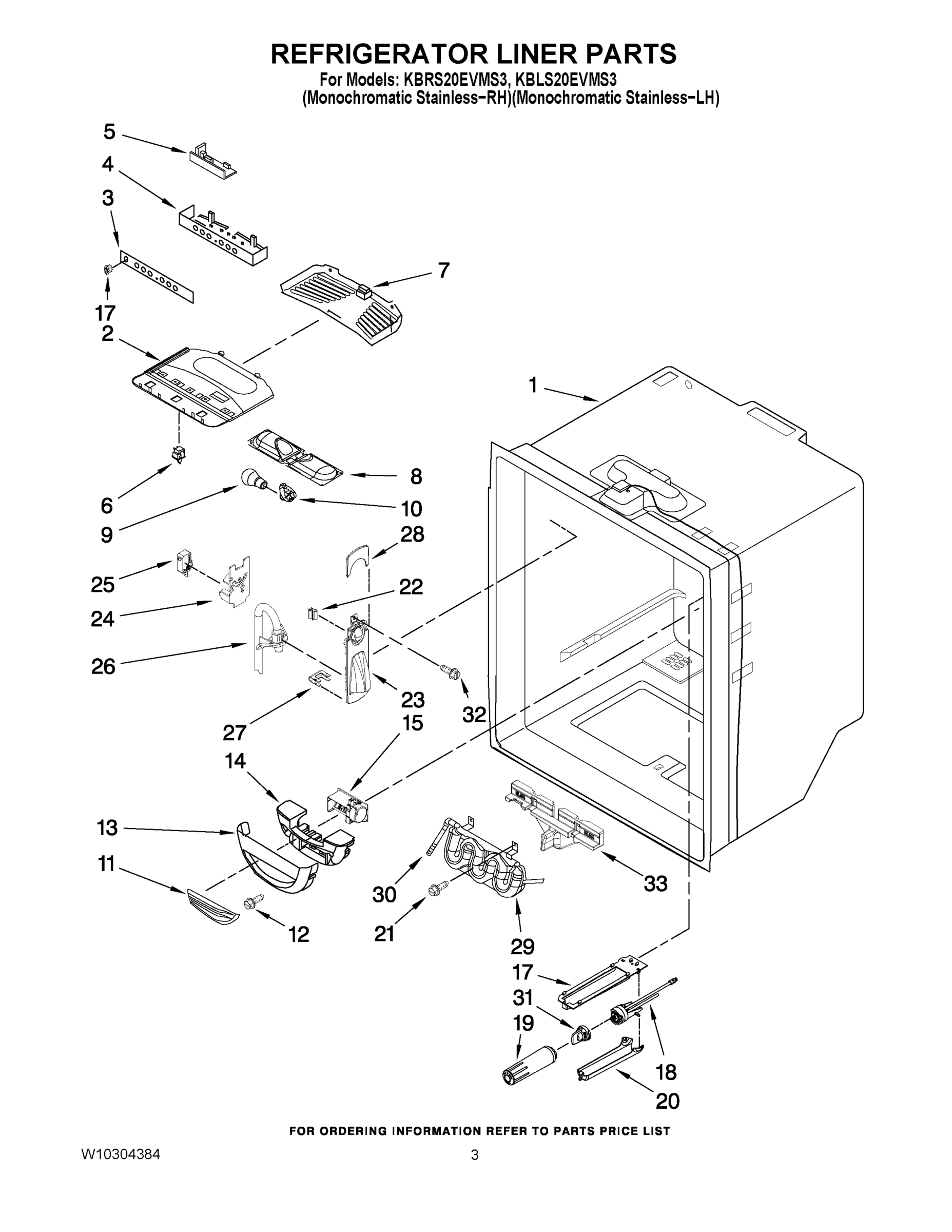 02 - REFRIGERATOR LINER PARTS
