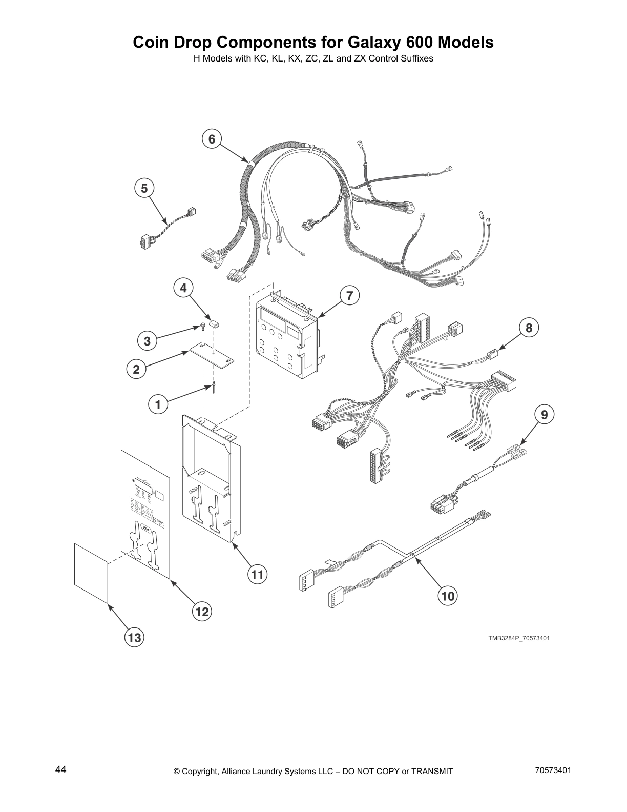 Coin Drop Components for Galaxy 600 Models