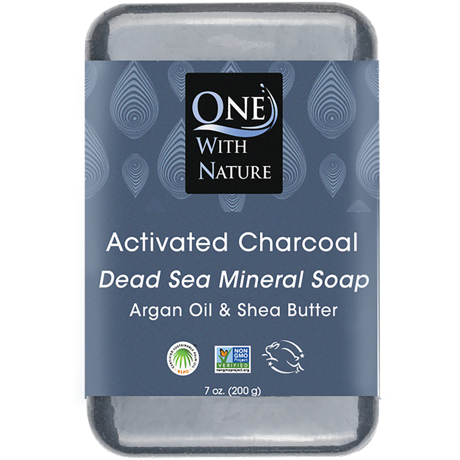 One With Nature Activated Charcoal Dead Sea Mineral Soap | 7 oz Bars