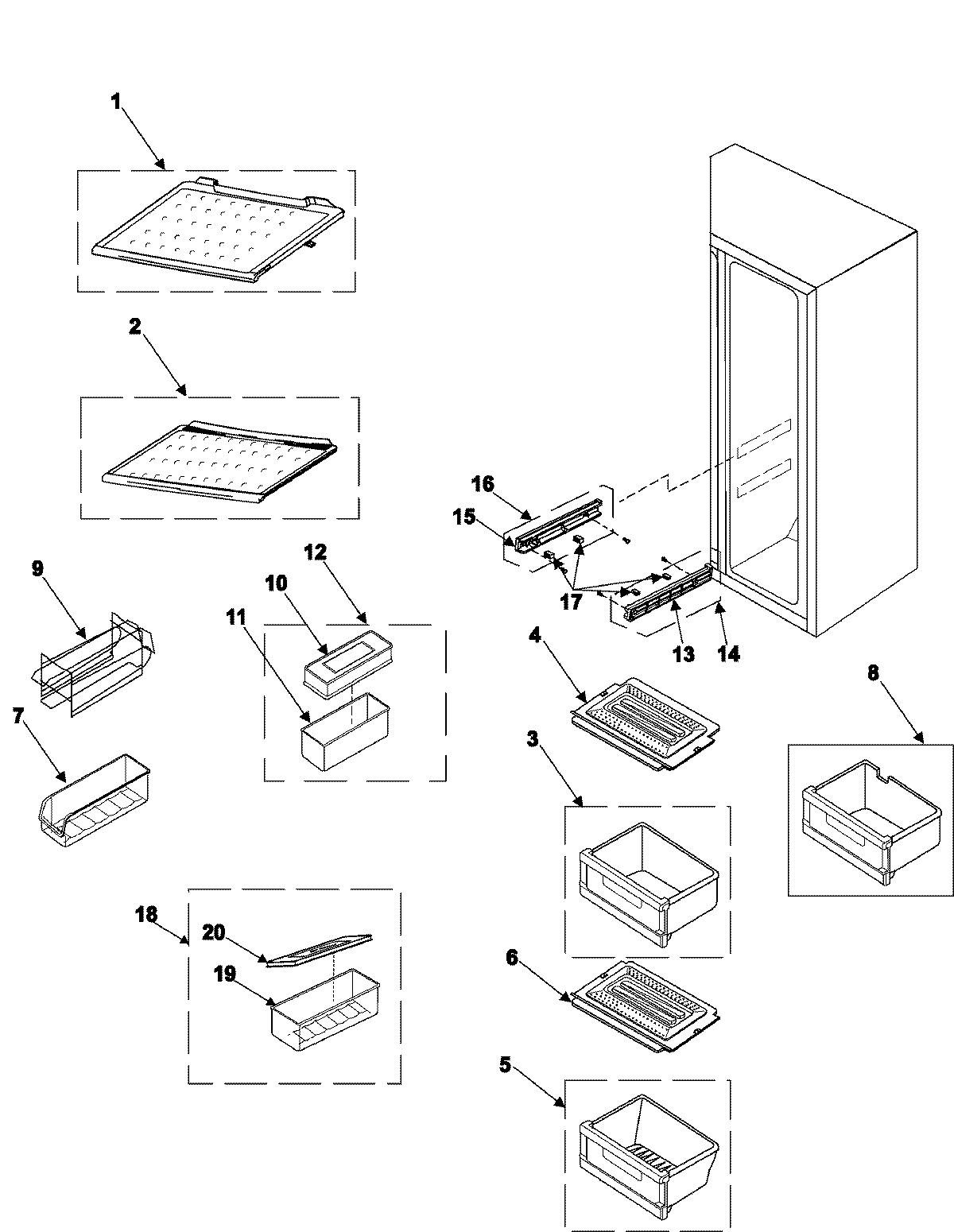 12 - REFRIGERATOR SHELVES