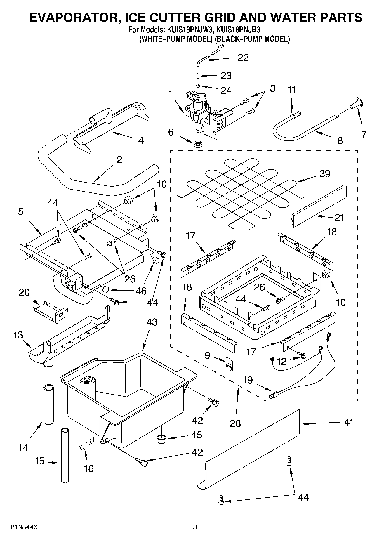02 - EVAPORATOR ICE CUTTER GRID AND WATER PARTS