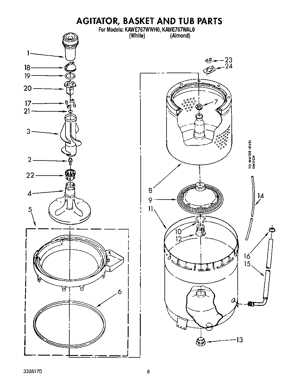06 - AGITATOR, BASKET, AND TUB