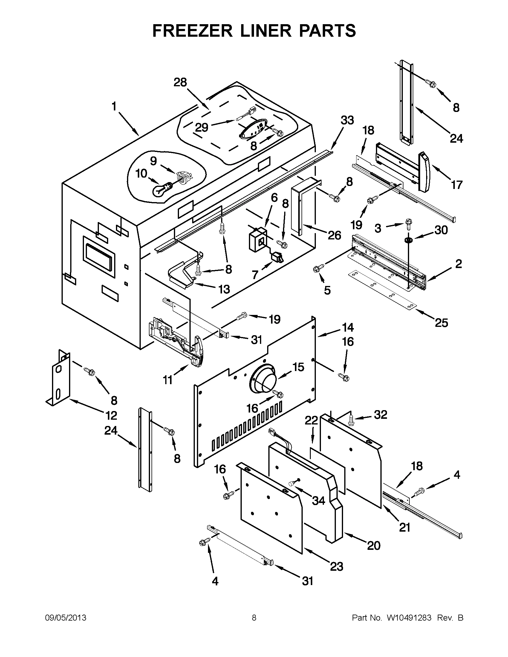 05 - FREEZER LINER PARTS