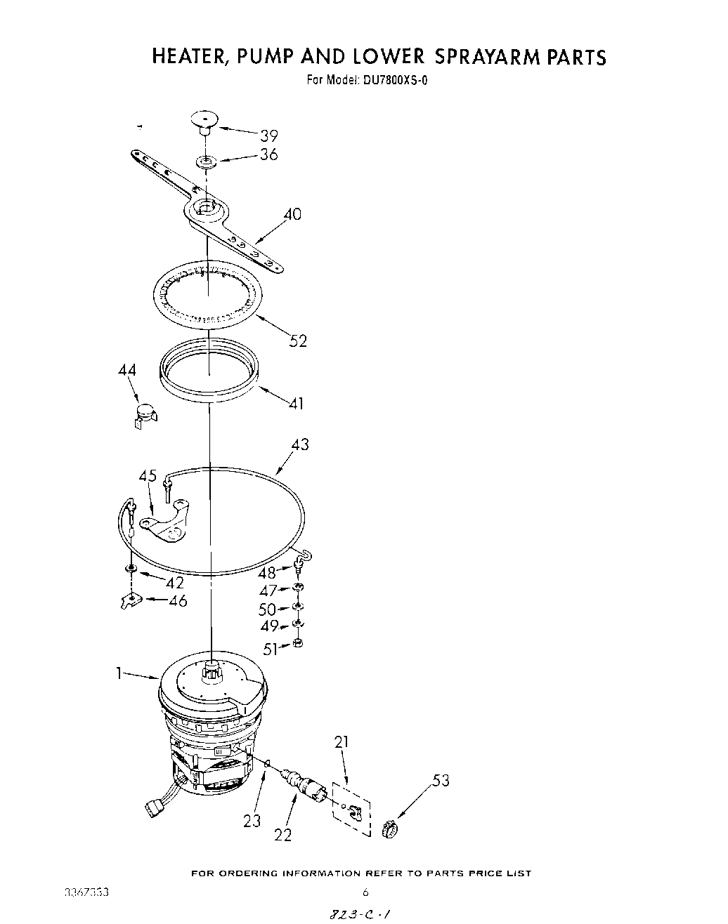 04 - HEATER, PUMP AND LOWER SPRAY ARM