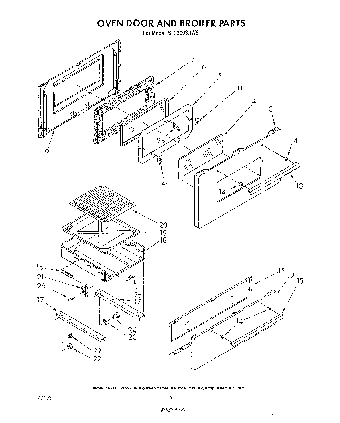 05 - OVEN DOOR AND BROILER