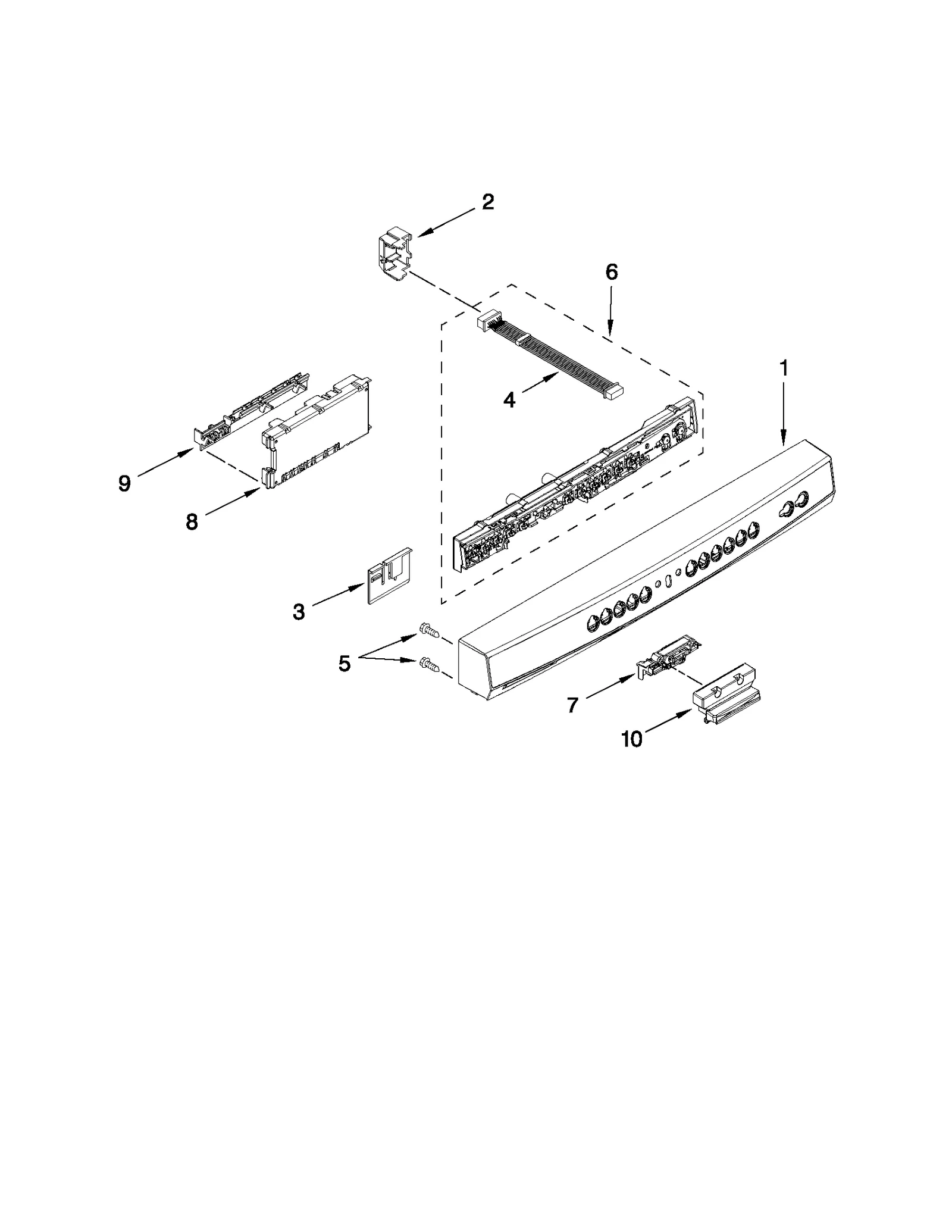 CONTROL PANEL AND LATCH PARTS