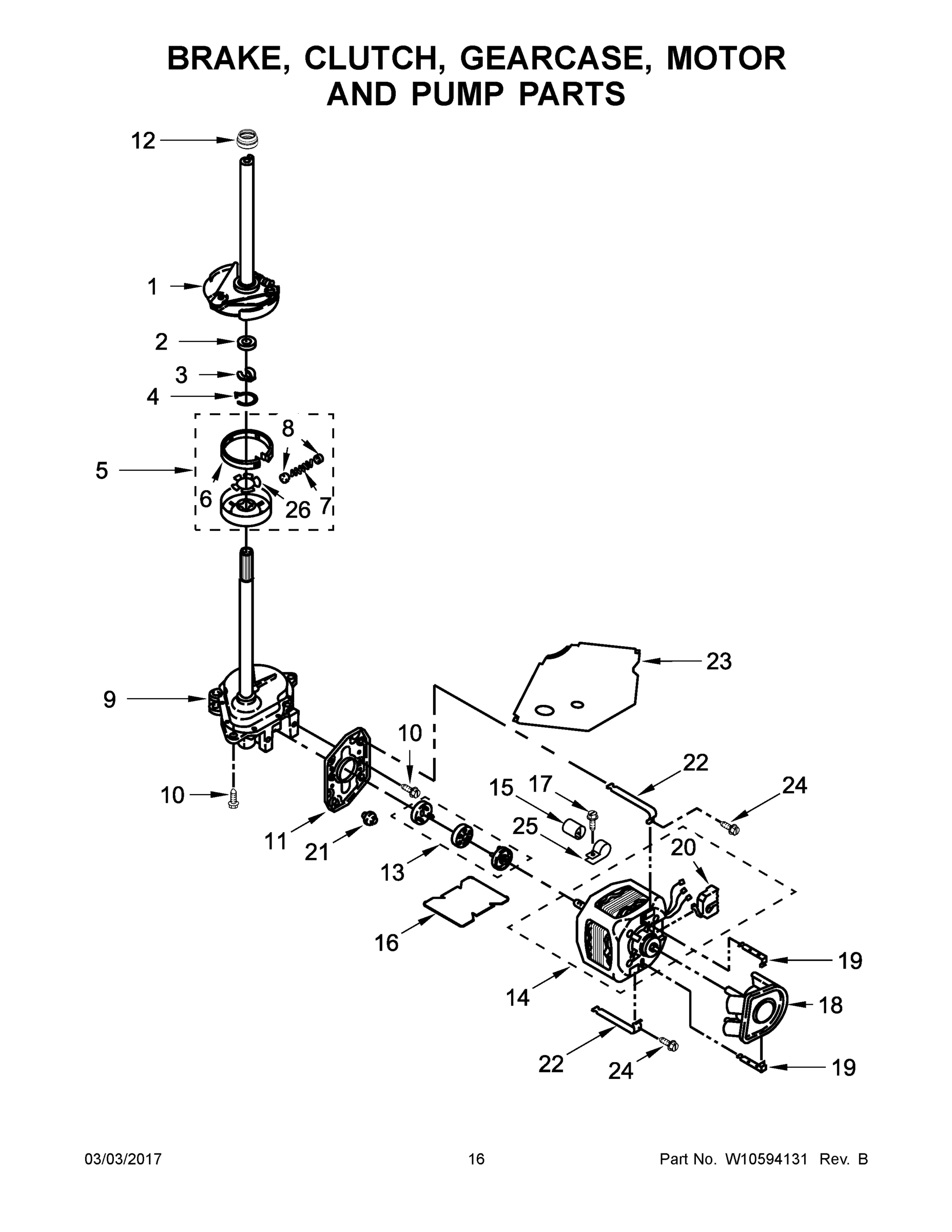 09 - BRAKE, CLUTCH, GEARCASE, MOTOR AND PUMP PARTS