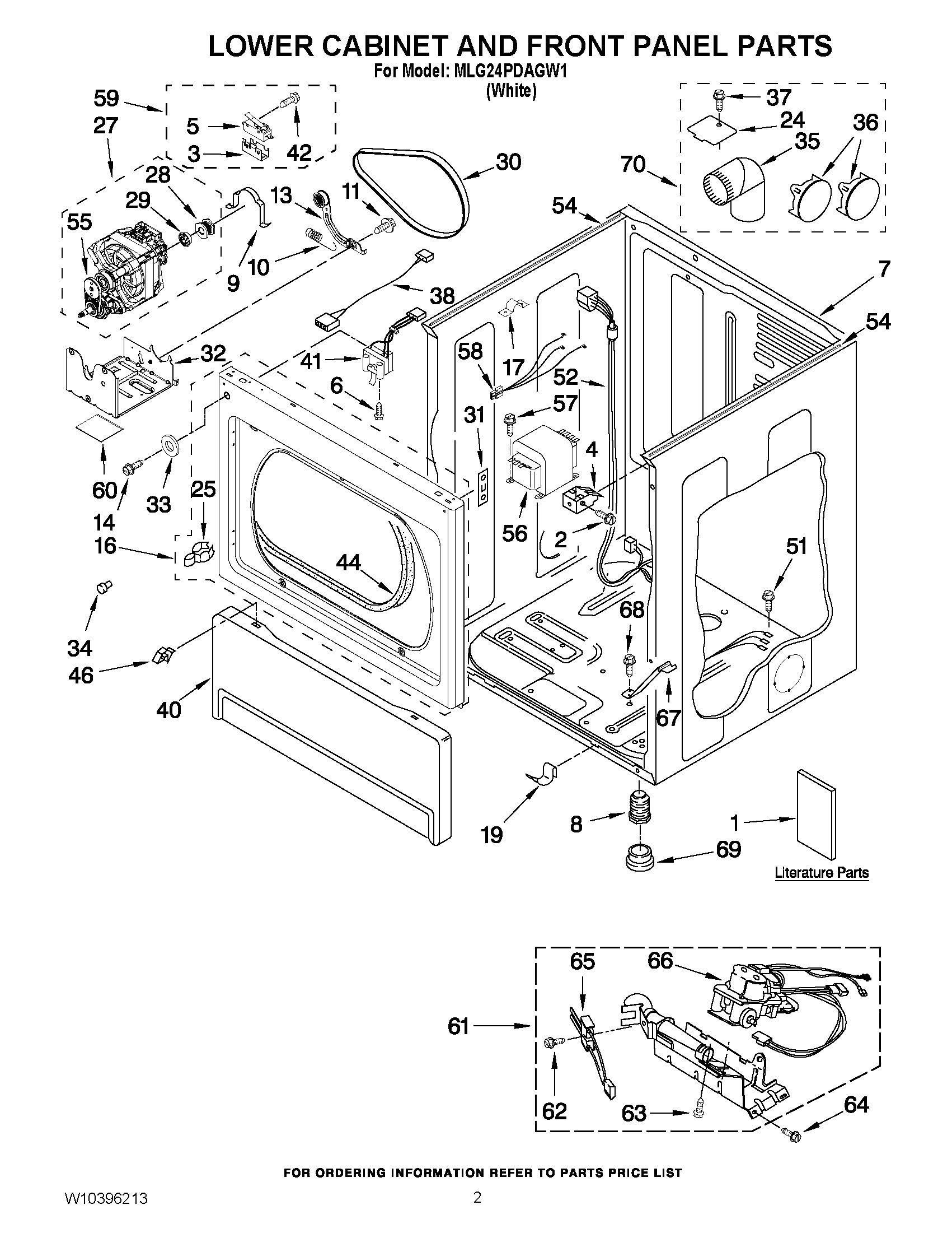 01 - LOWER CABINET AND FRONT PANEL PARTS