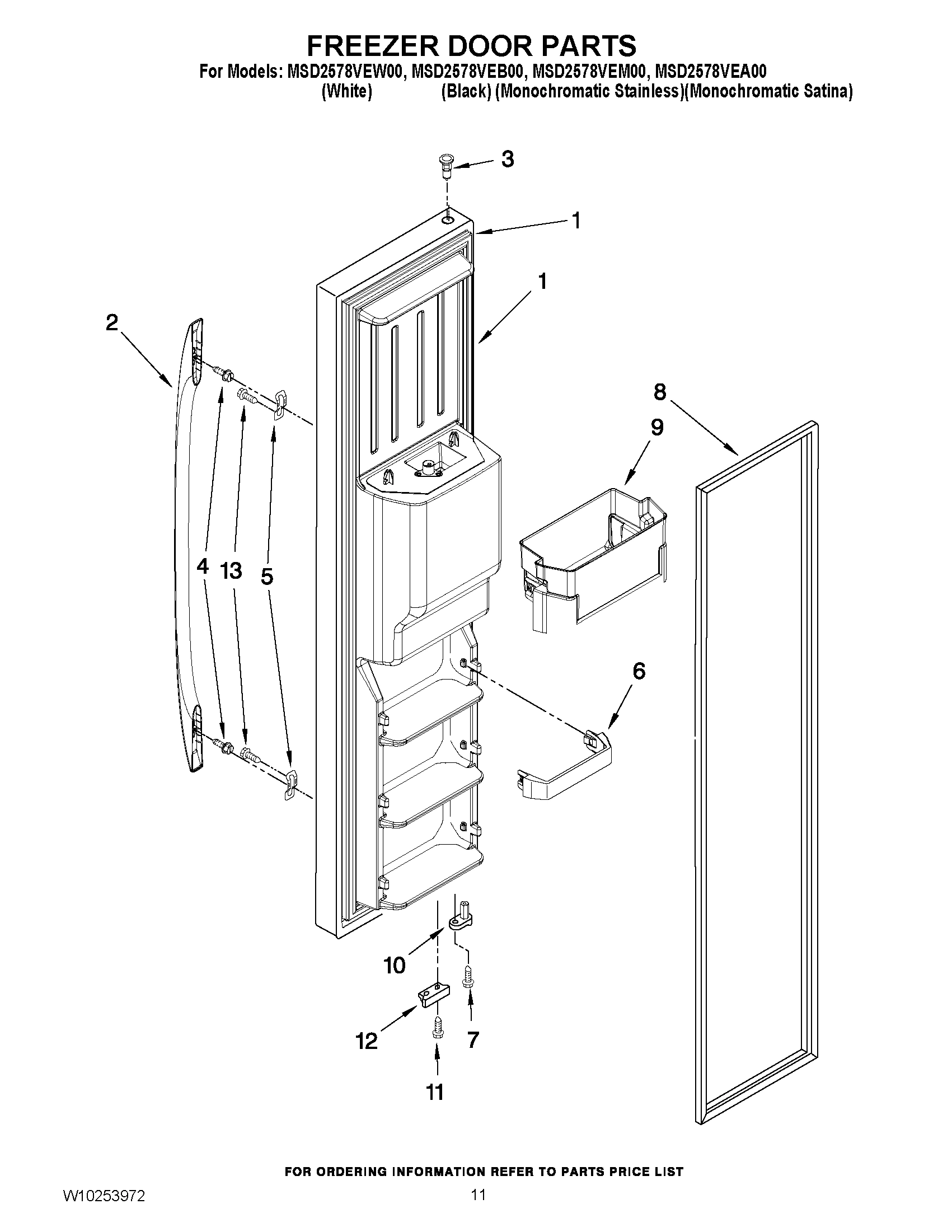 07 - FREEZER DOOR PARTS