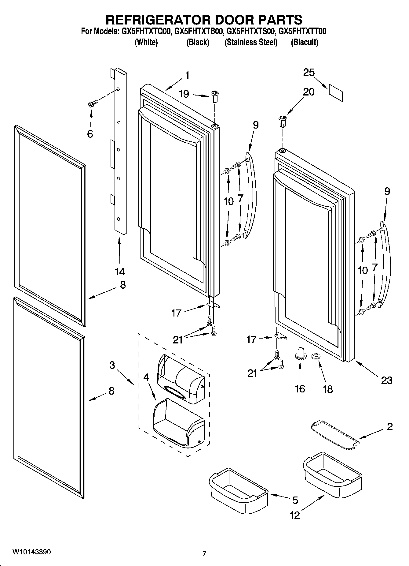 04 - REFRIGERATOR DOOR PARTS