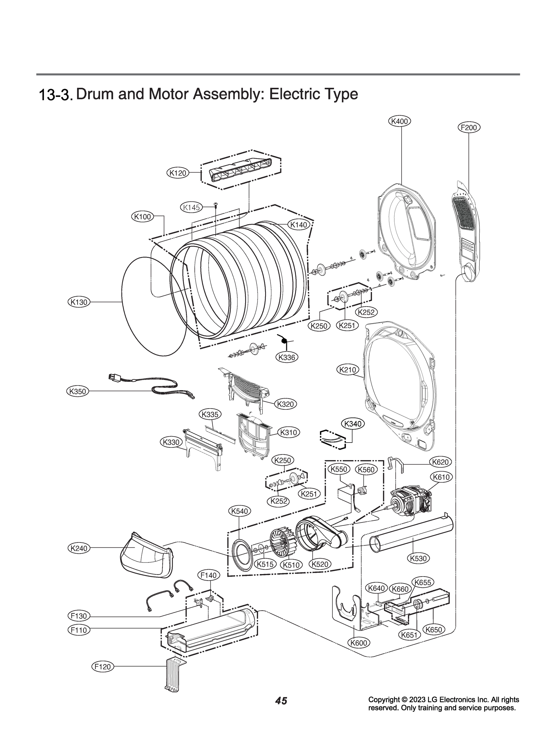 DRUM AND MOTOR ASSEMBLY