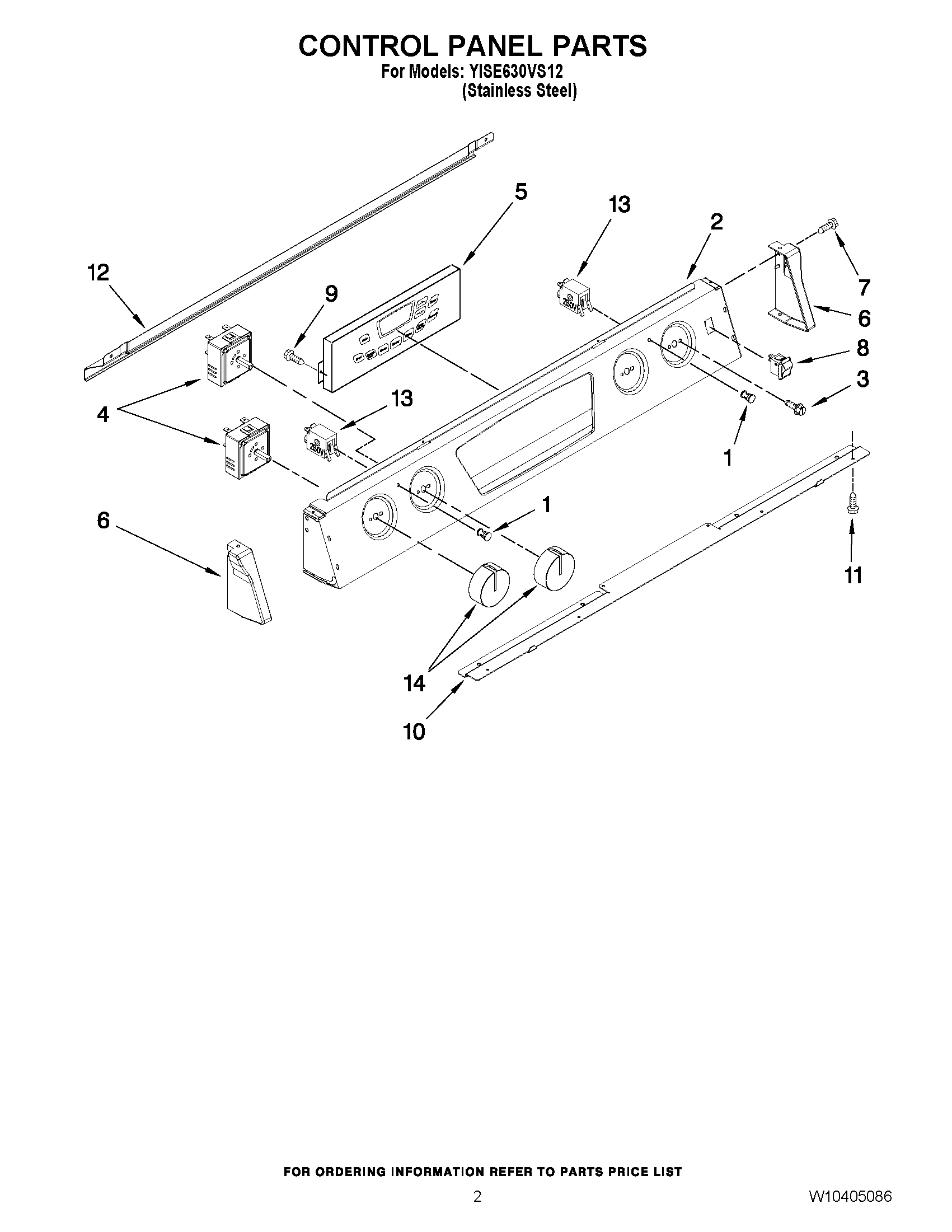 02 - CONTROL PANEL PARTS