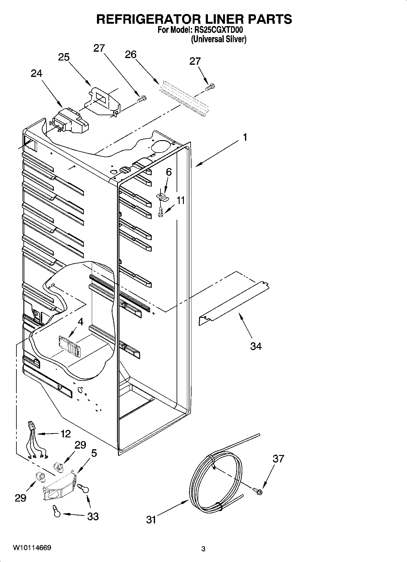 02 - REFRIGERATOR LINER PARTS