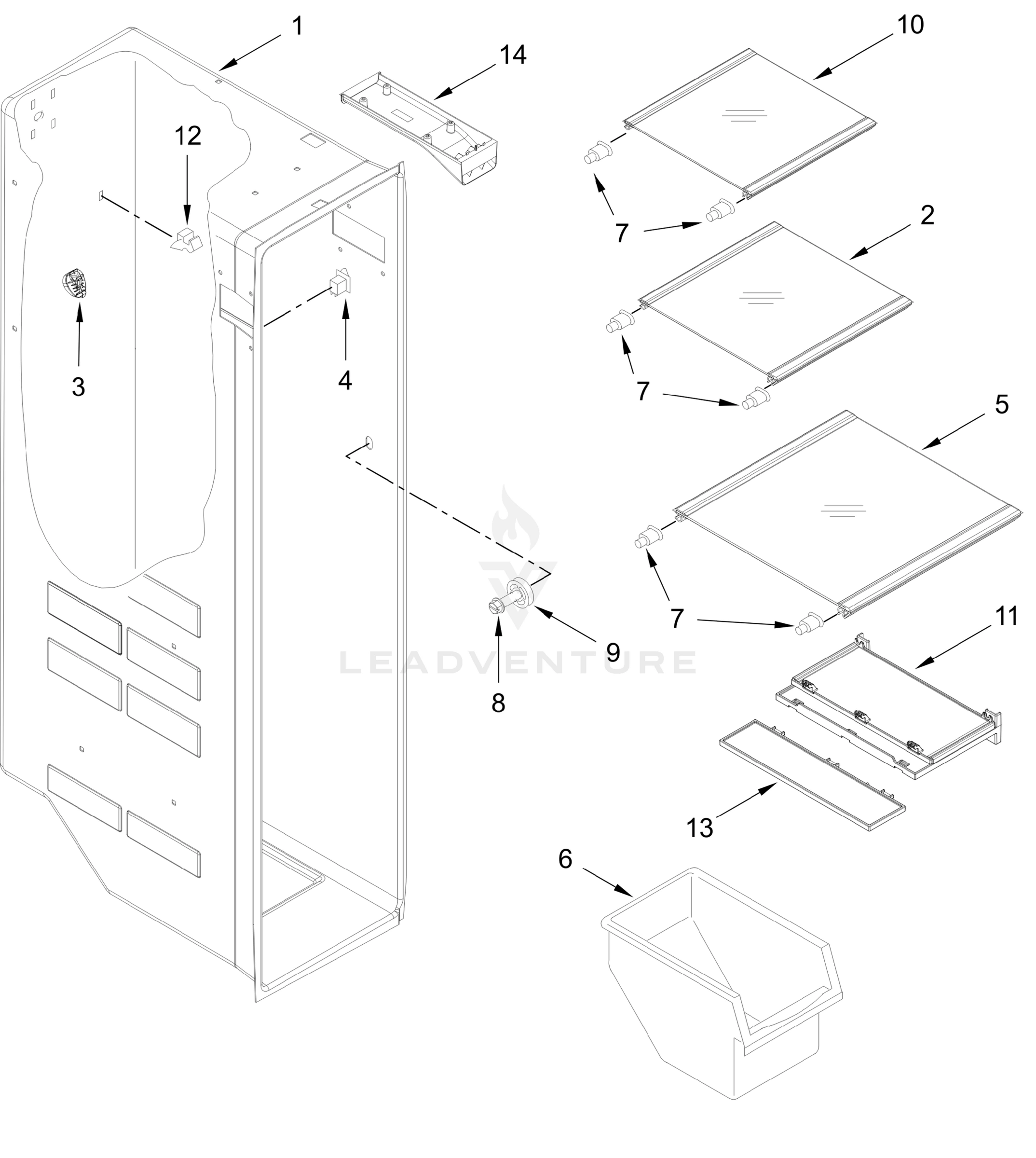 FREEZER LINER PARTS