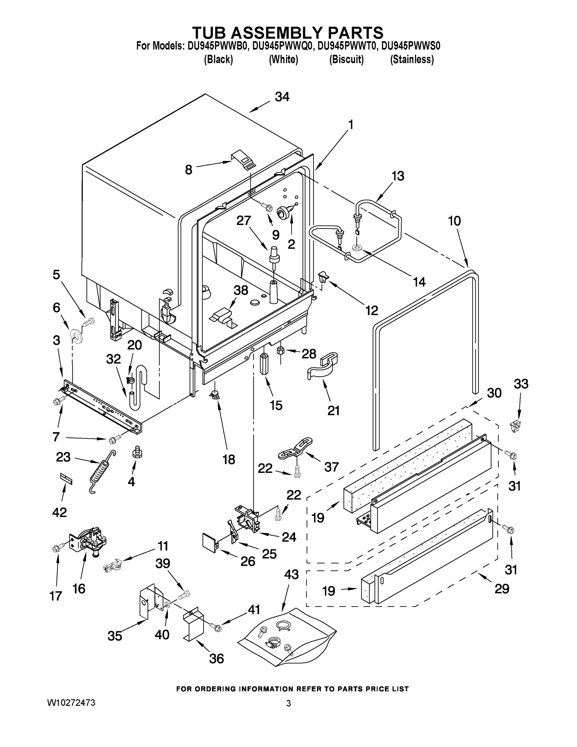 03 - TUB ASSEMBLY PARTS