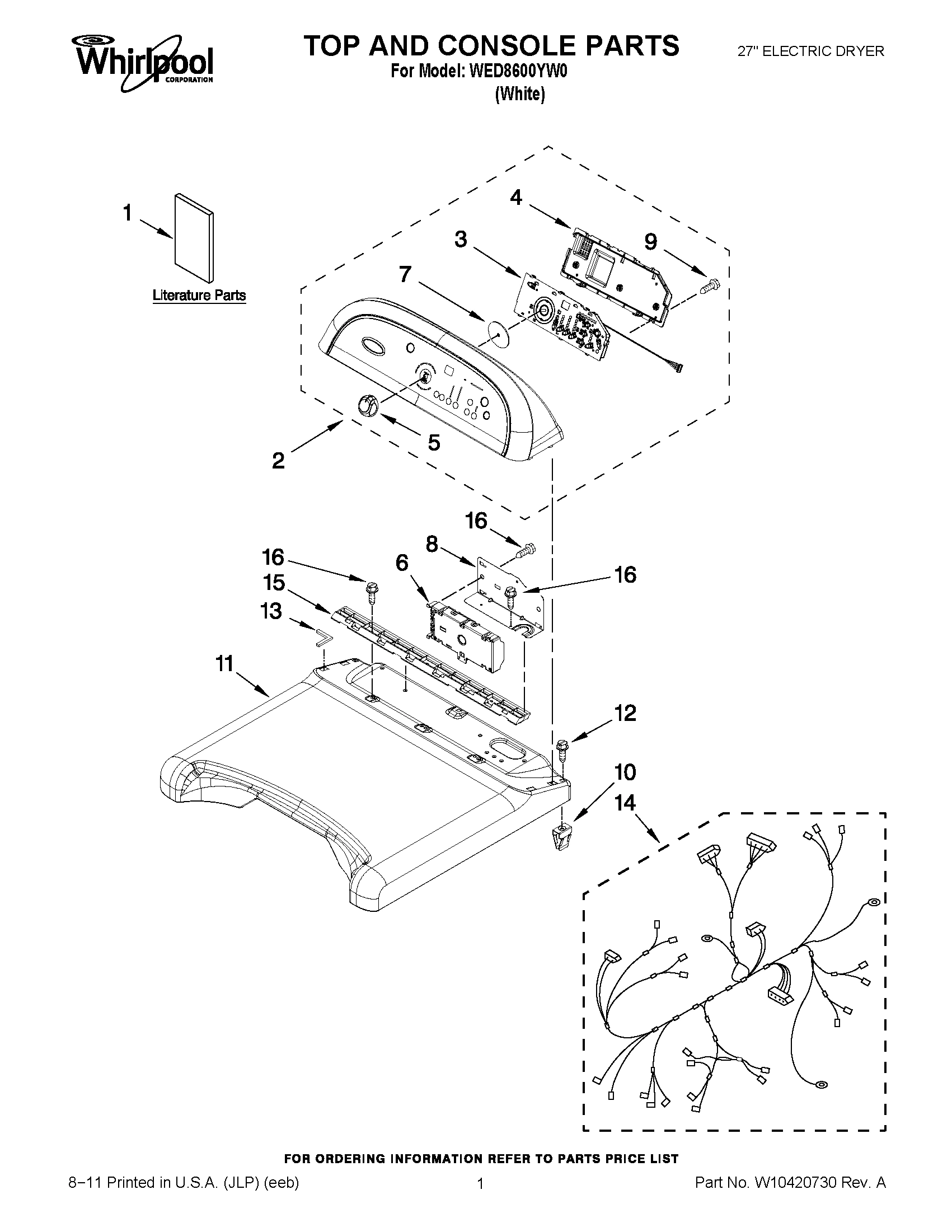 01 - TOP AND CONSOLE PARTS